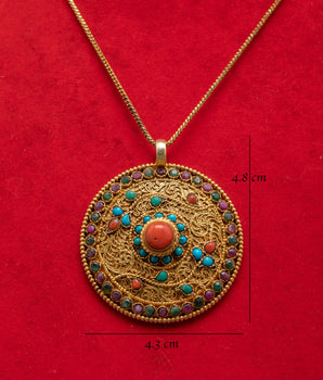 Tibetan Ruby Locket | Panna Emerald Locket