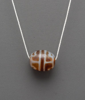 Tibetan Dzi Bead Locket | Handcrafted Spiritual Pendant for Protection