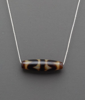 Himalayan Tibetan Dzi Bead Amulet Pendent
