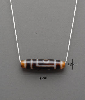 Dzi  Bead Pendant | Sacred Protection Amulet Necklace