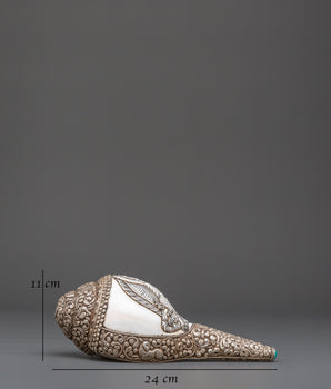 Tibetan Conch Shell for Rituals | Sacred Spiritual Tool for Meditation and Ceremony