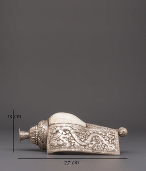 Sacred Tibetan Conch | Spiritual Tool for Meditation & Rituals