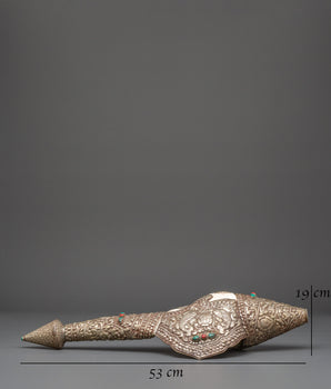 Conch with White Metal | Symbol of Dharma and Spiritual Awakening