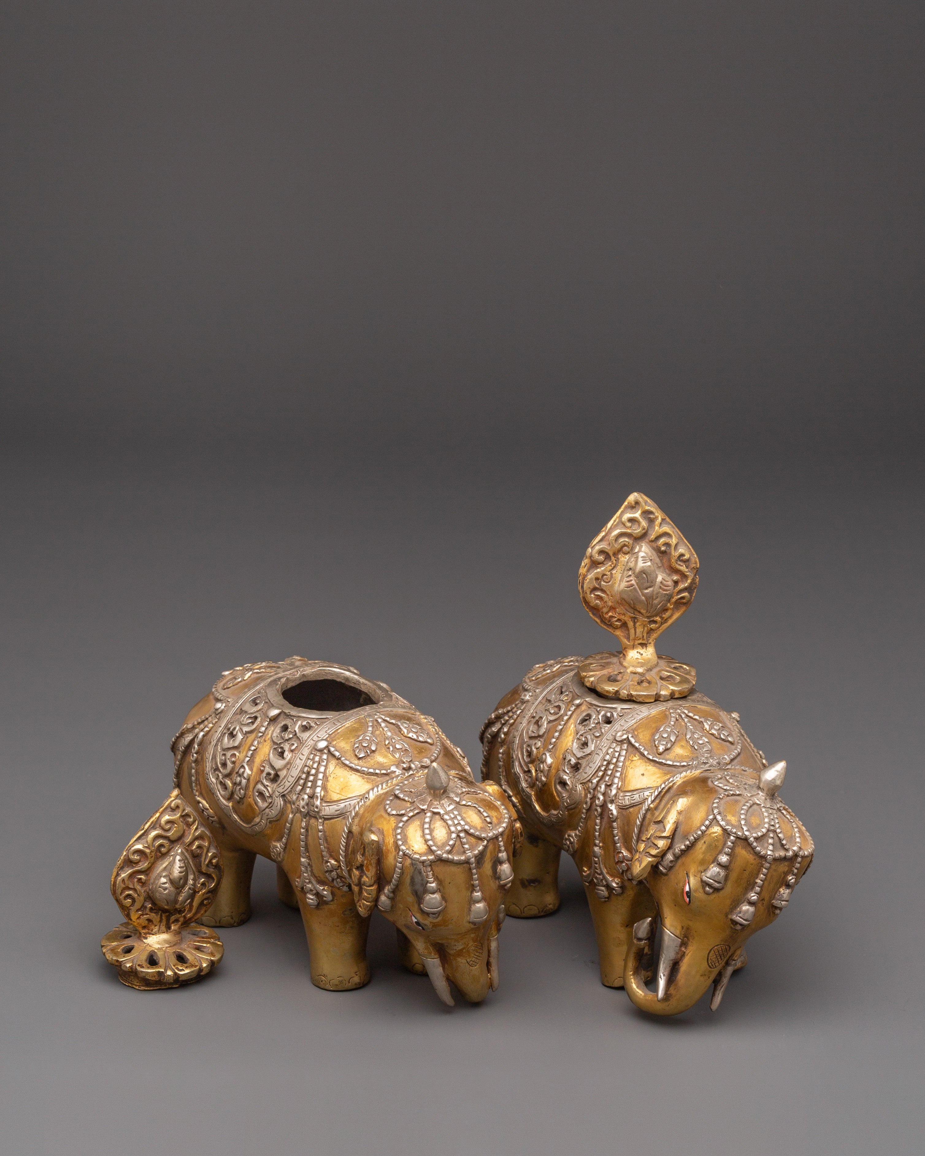 Elephant Incense Burner Set for Ritual Ceremonies | Religious and Spiritual Practices