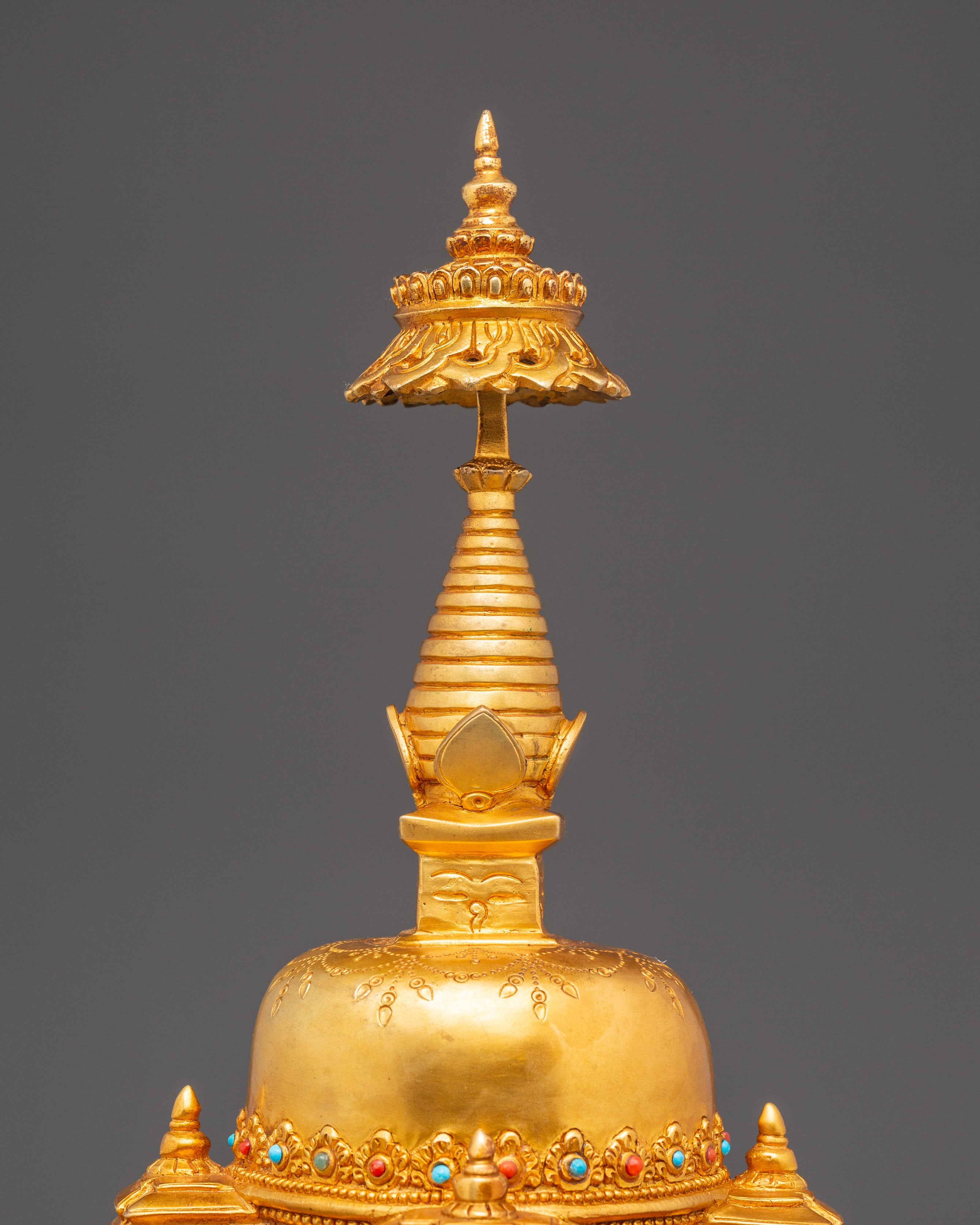 Golden Stupa for Ritual Ceremonies | Symbol of Enlightenment