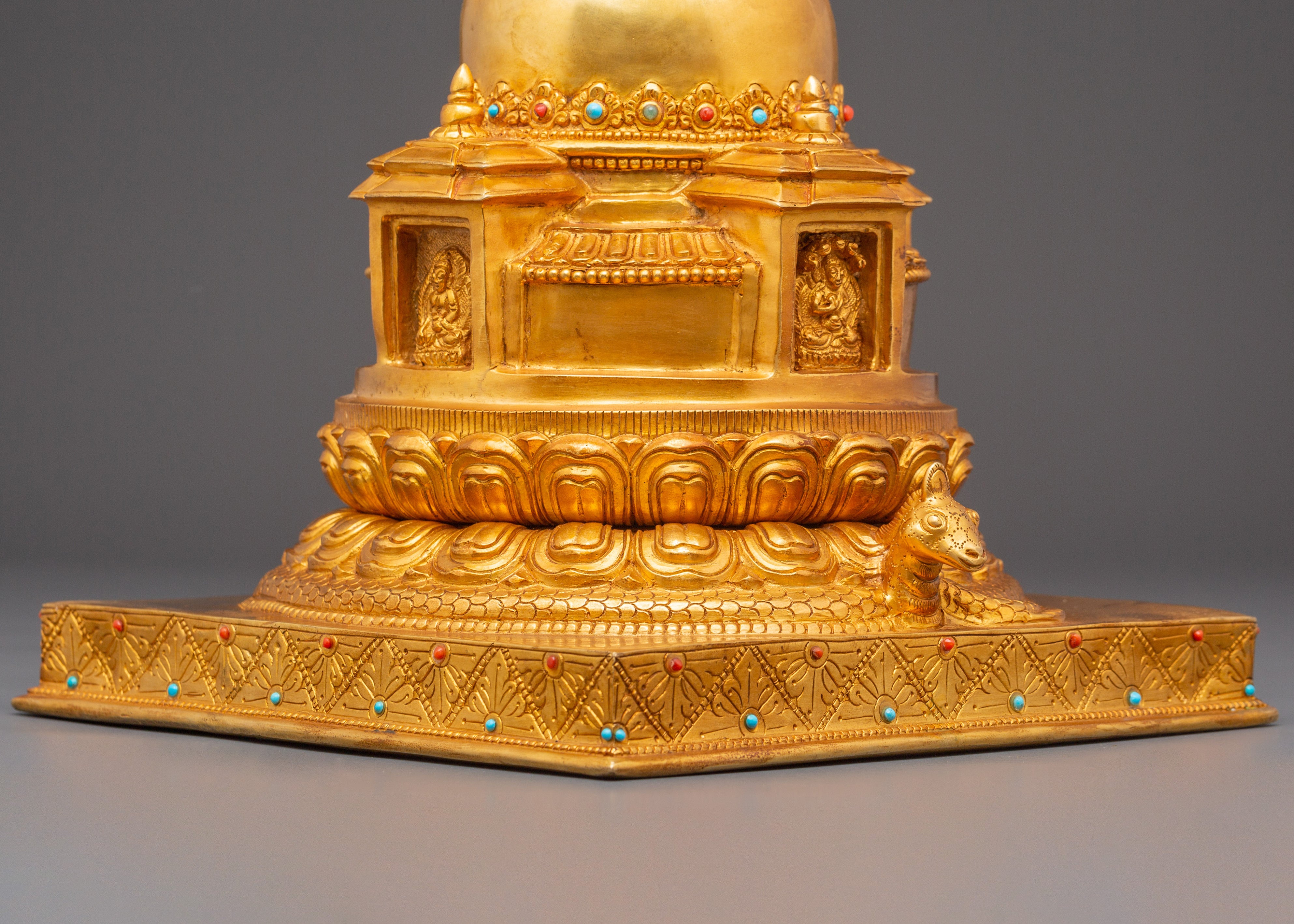 Golden Stupa for Ritual Ceremonies | Symbol of Enlightenment