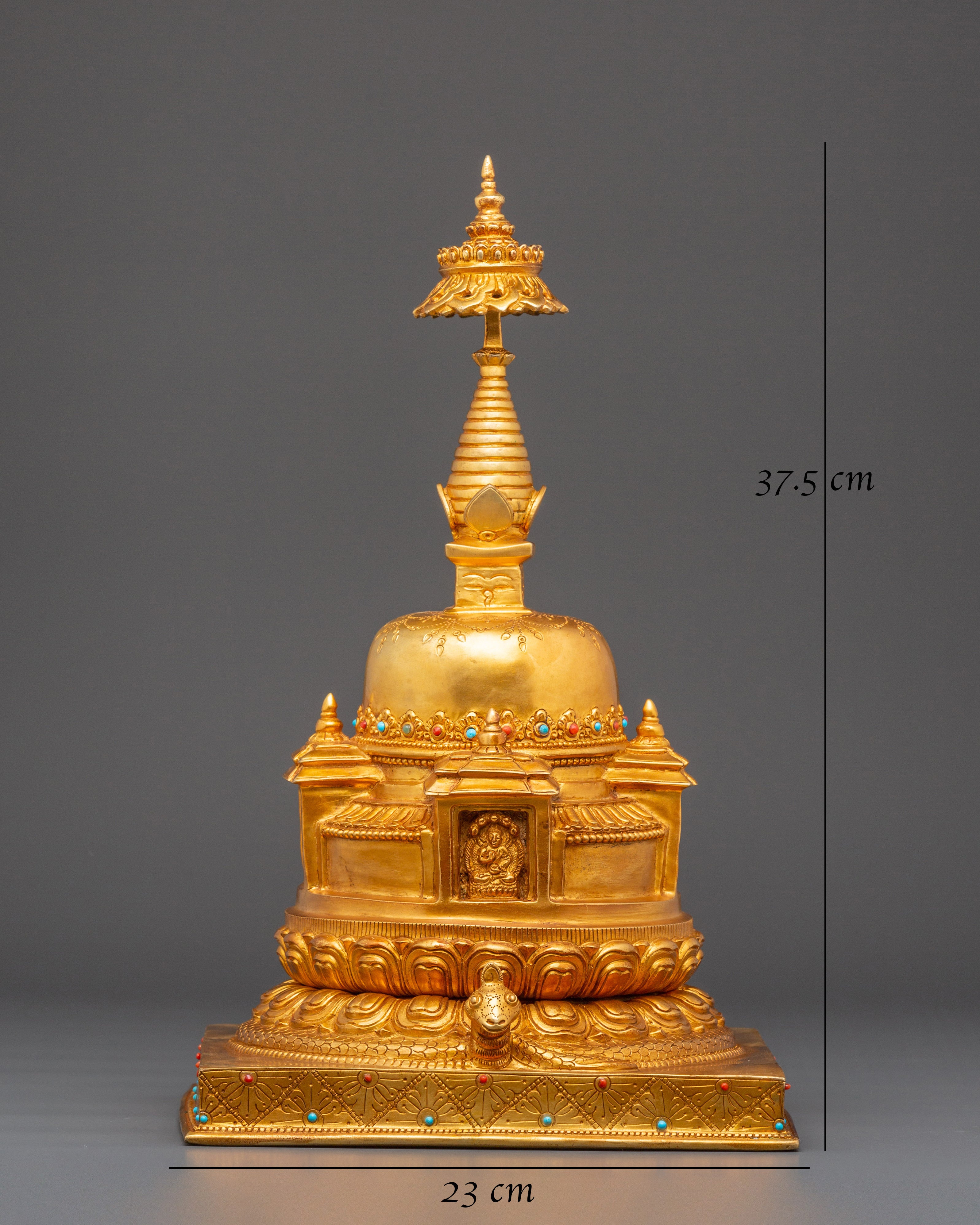 Golden Stupa for Ritual Ceremonies | Symbol of Enlightenment