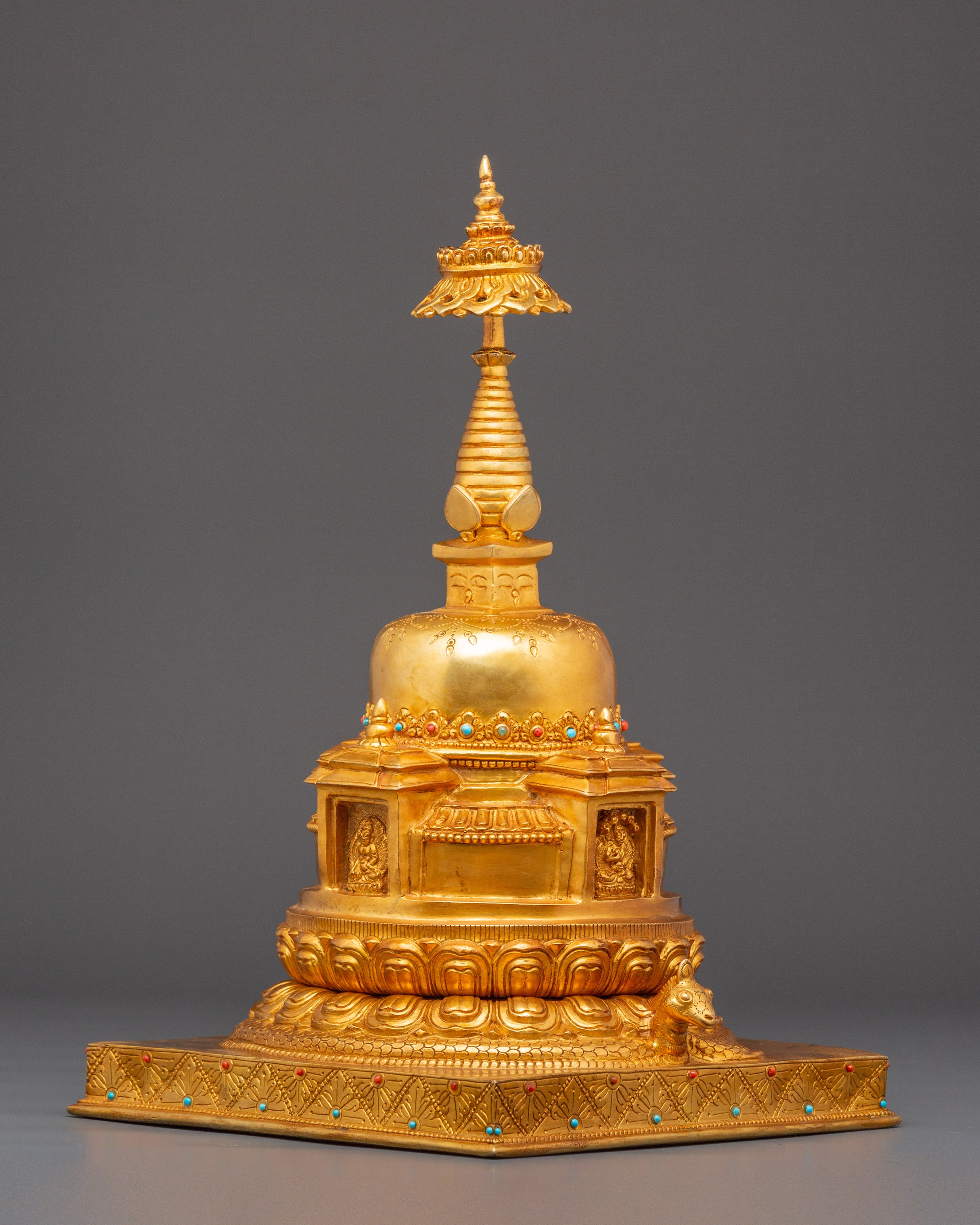 Golden Stupa for Ritual Ceremonies | Symbol of Enlightenment