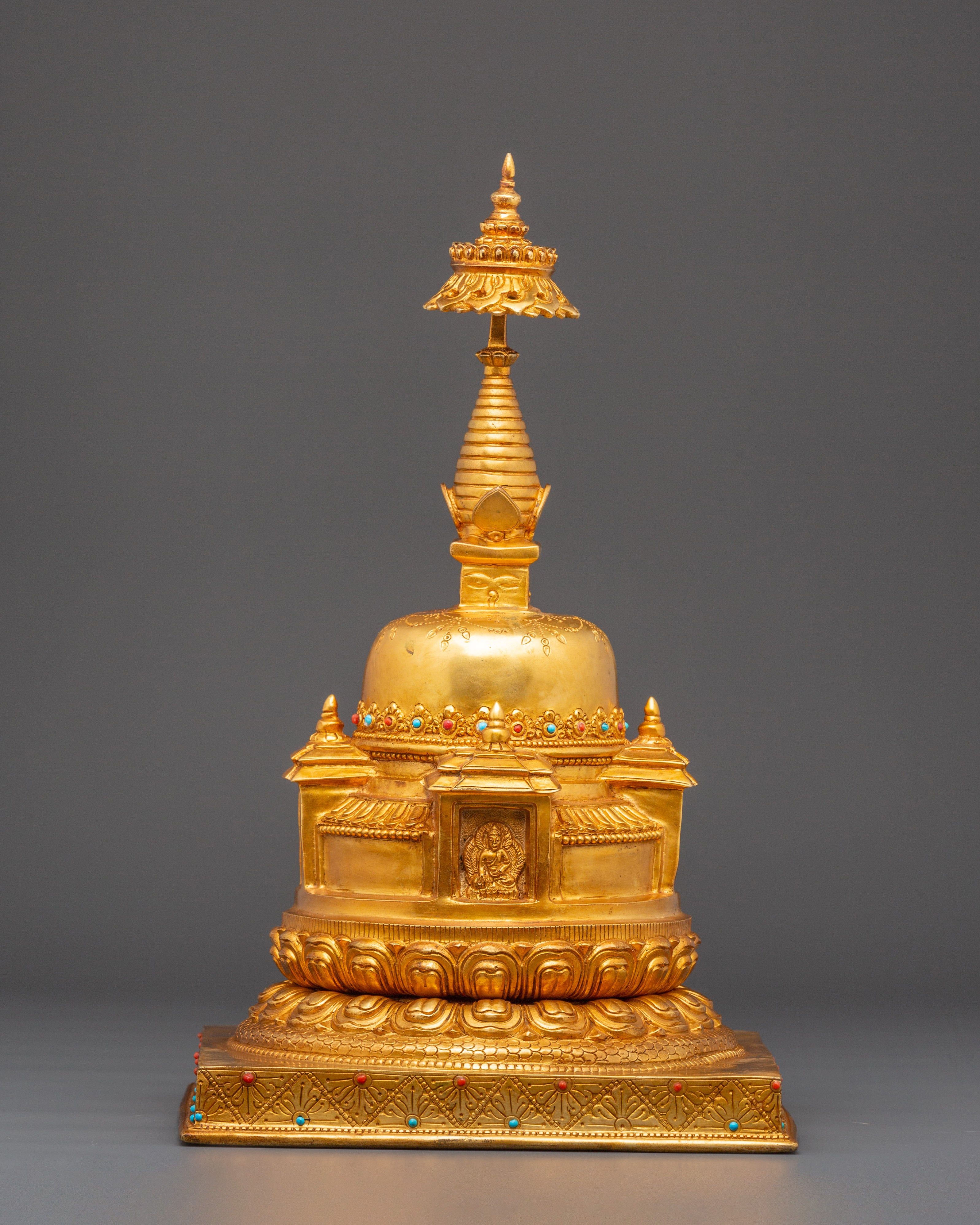 Golden Stupa for Ritual Ceremonies | Symbol of Enlightenment