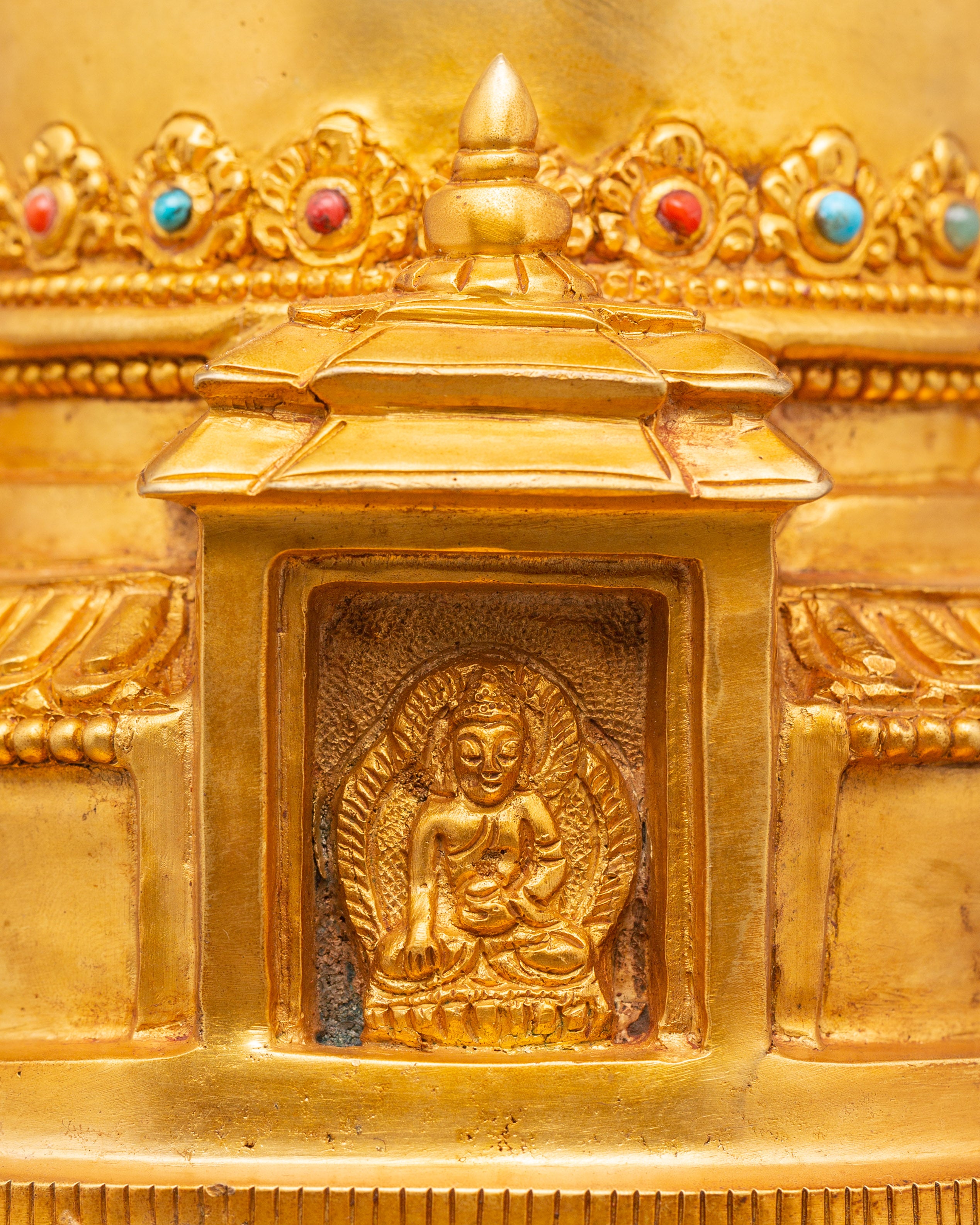 Golden Stupa for Ritual Ceremonies | Symbol of Enlightenment