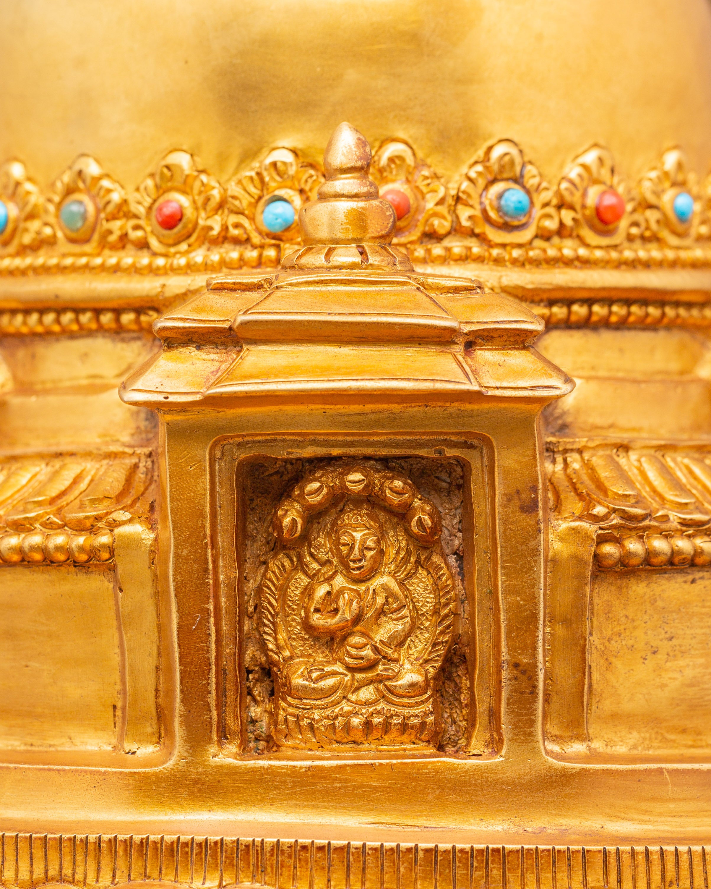 Golden Stupa for Ritual Ceremonies | Symbol of Enlightenment
