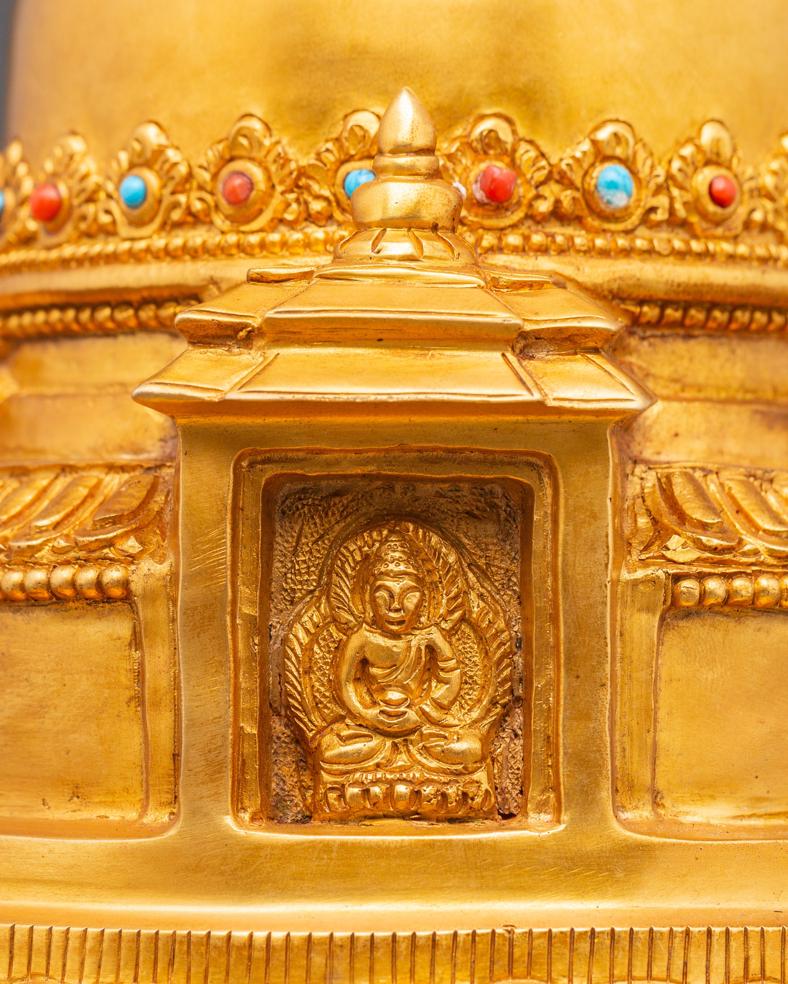 Golden Stupa for Ritual Ceremonies | Symbol of Enlightenment
