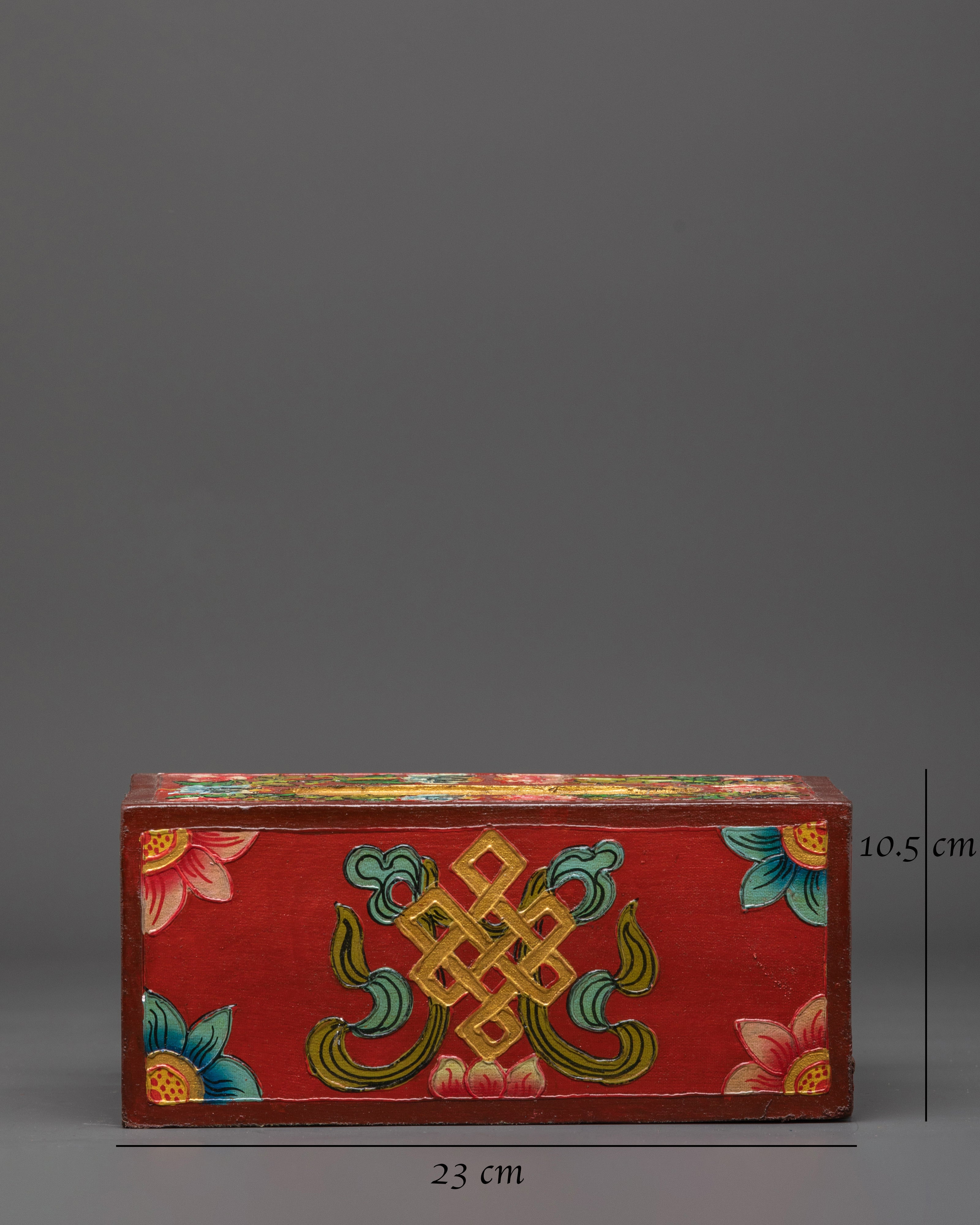 Wooden Tissue Box for Decor | Hand Painted Tibetan Art