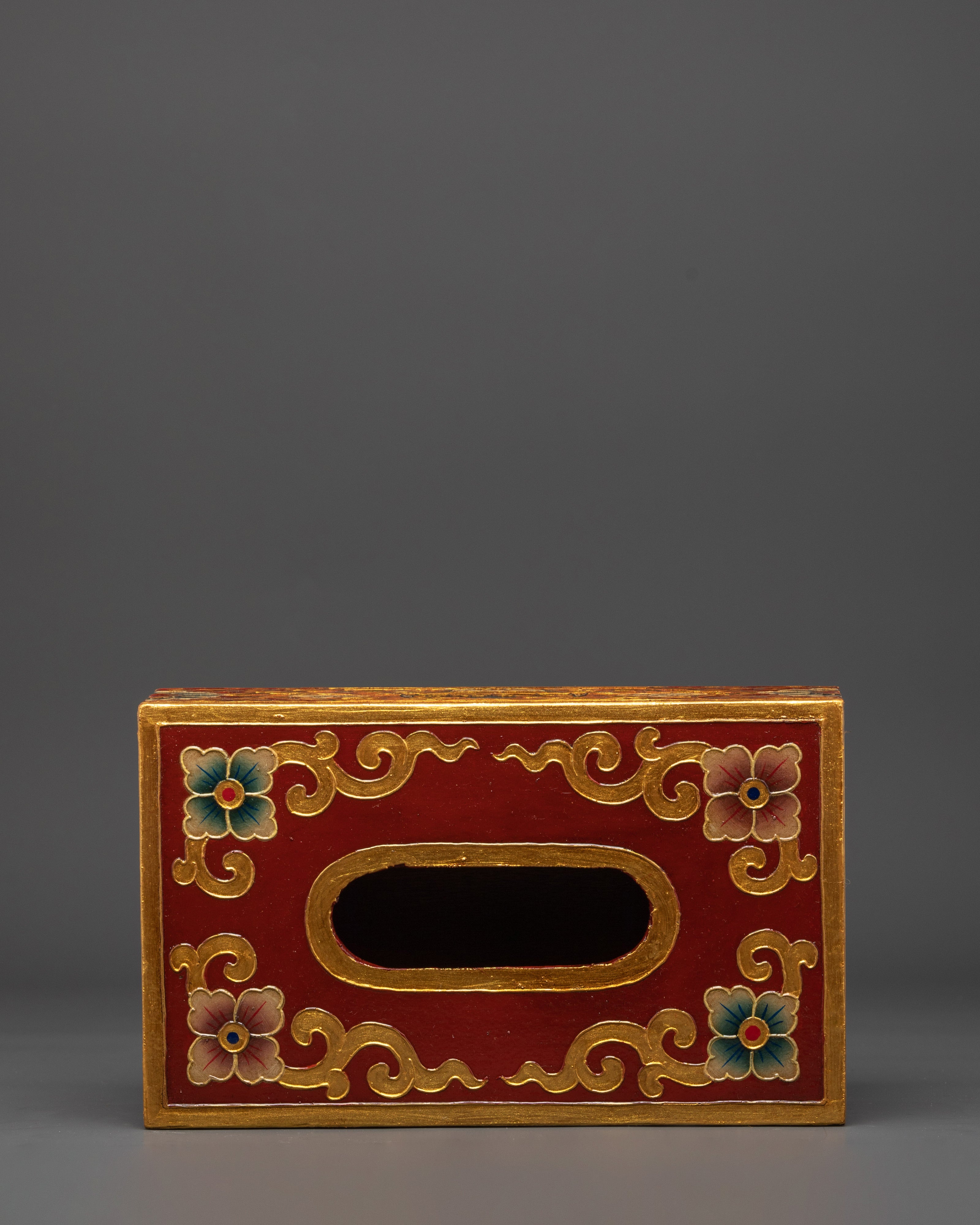 Tibetan Home Decor Tissue Box | Artisan Hand-Painted Piece
