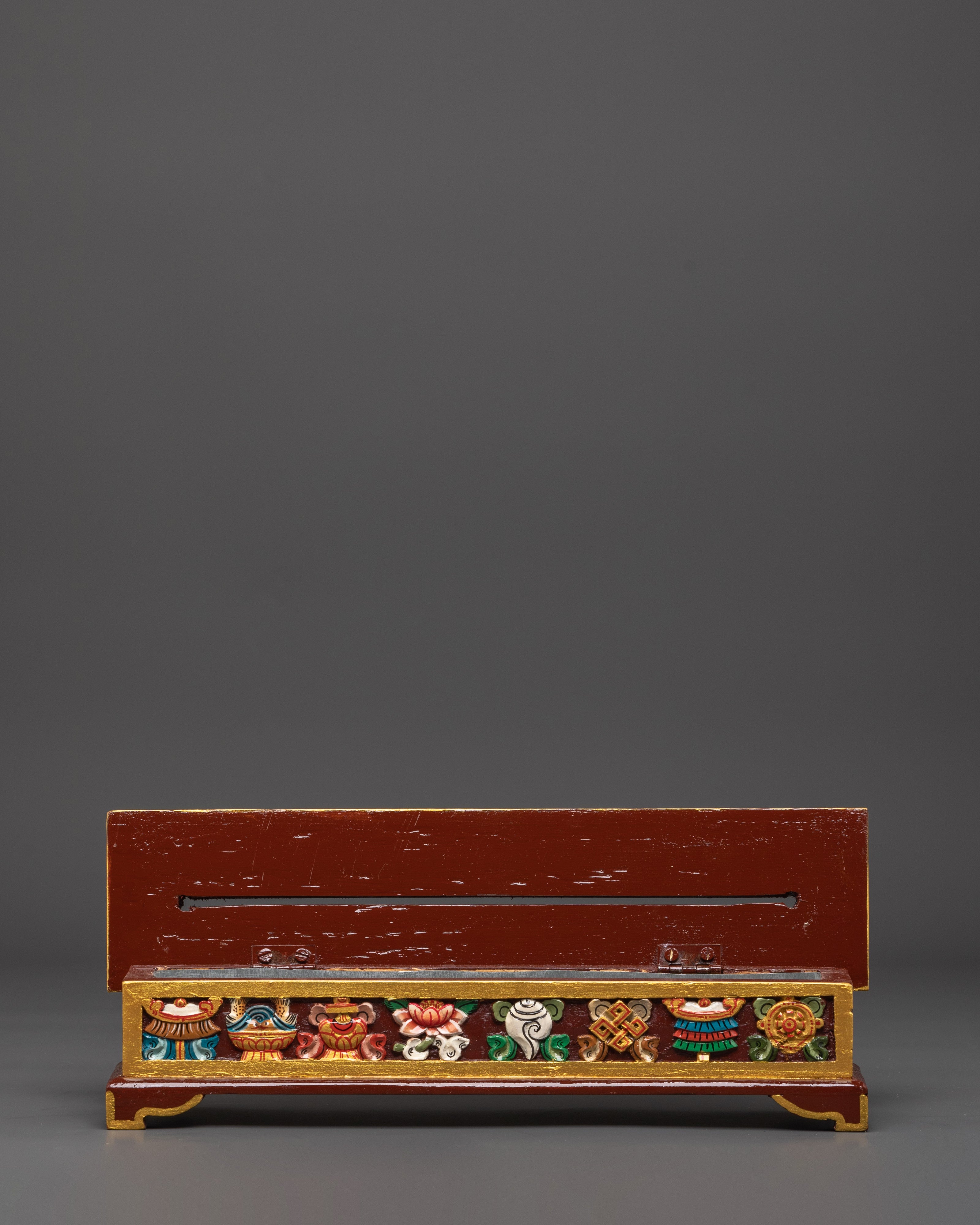 Buddhist Incense Burner with Eight Auspicious Symbols | Traditional Ritual Burner