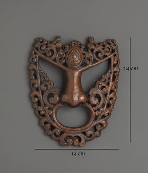 Tibetan Oxidized Mask for Ritual | Perfect for Sacred Spaces and Home Decor