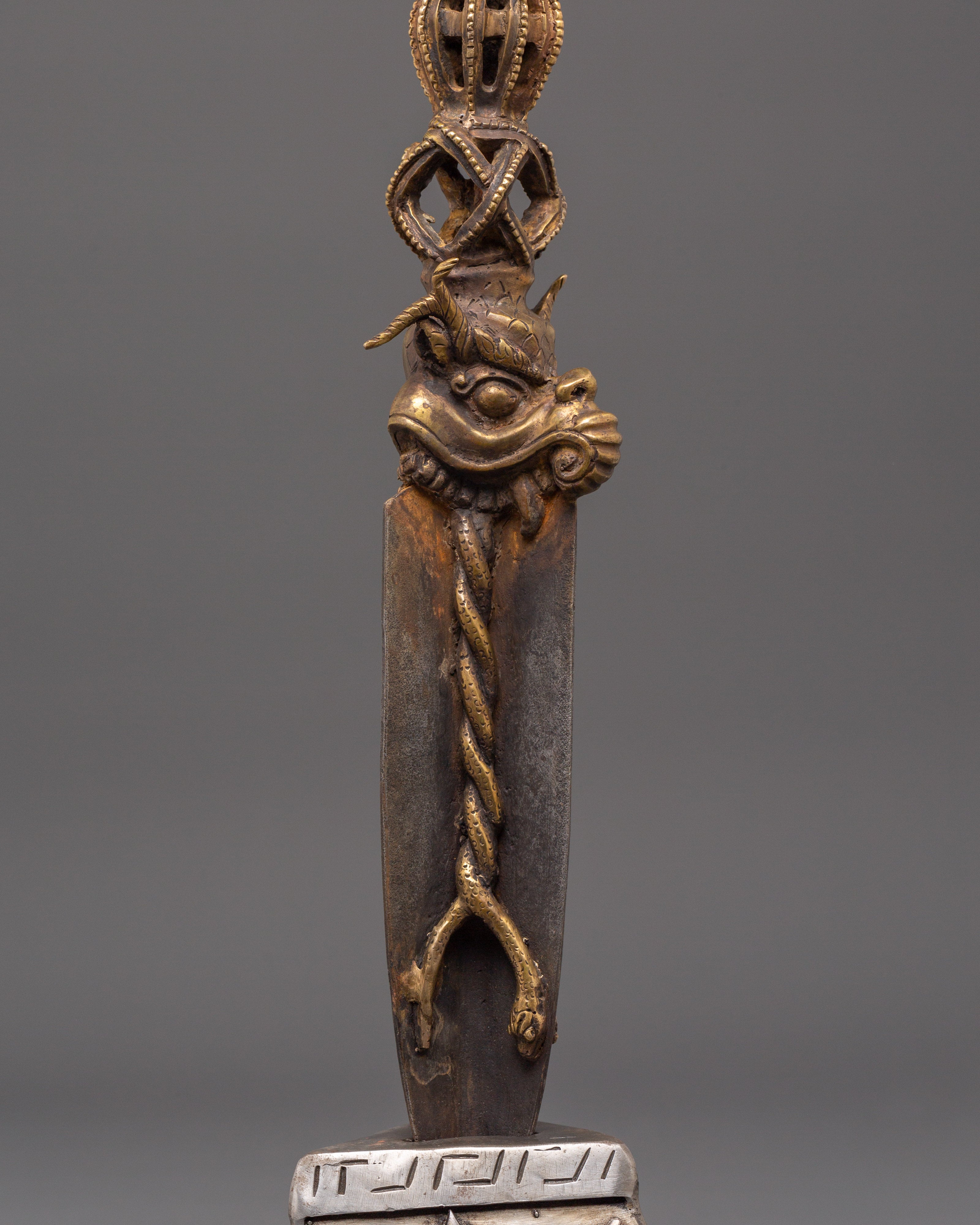Sacred Buddhist Protective  Phurba | Iron & Bronze Ritual Dagger