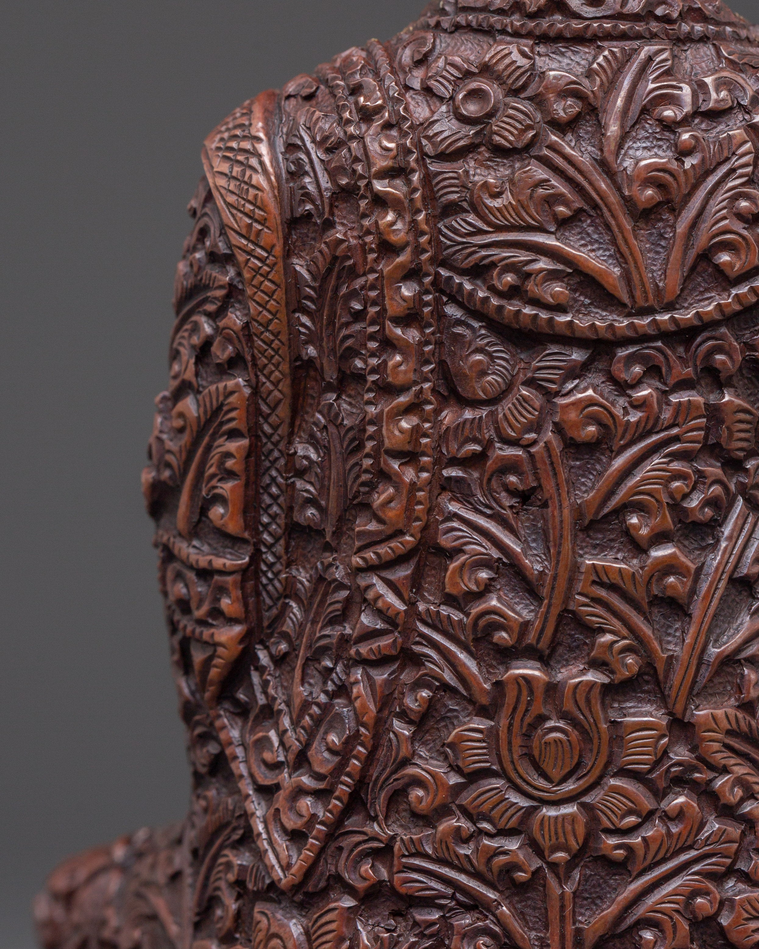 Sacred Tibetan Shakyamuni Buddha Figurine | Oxidized Copper Buddha Statue