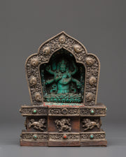 Traditional Six Armed Mahakala Ghau Box | Symbol Of Protection