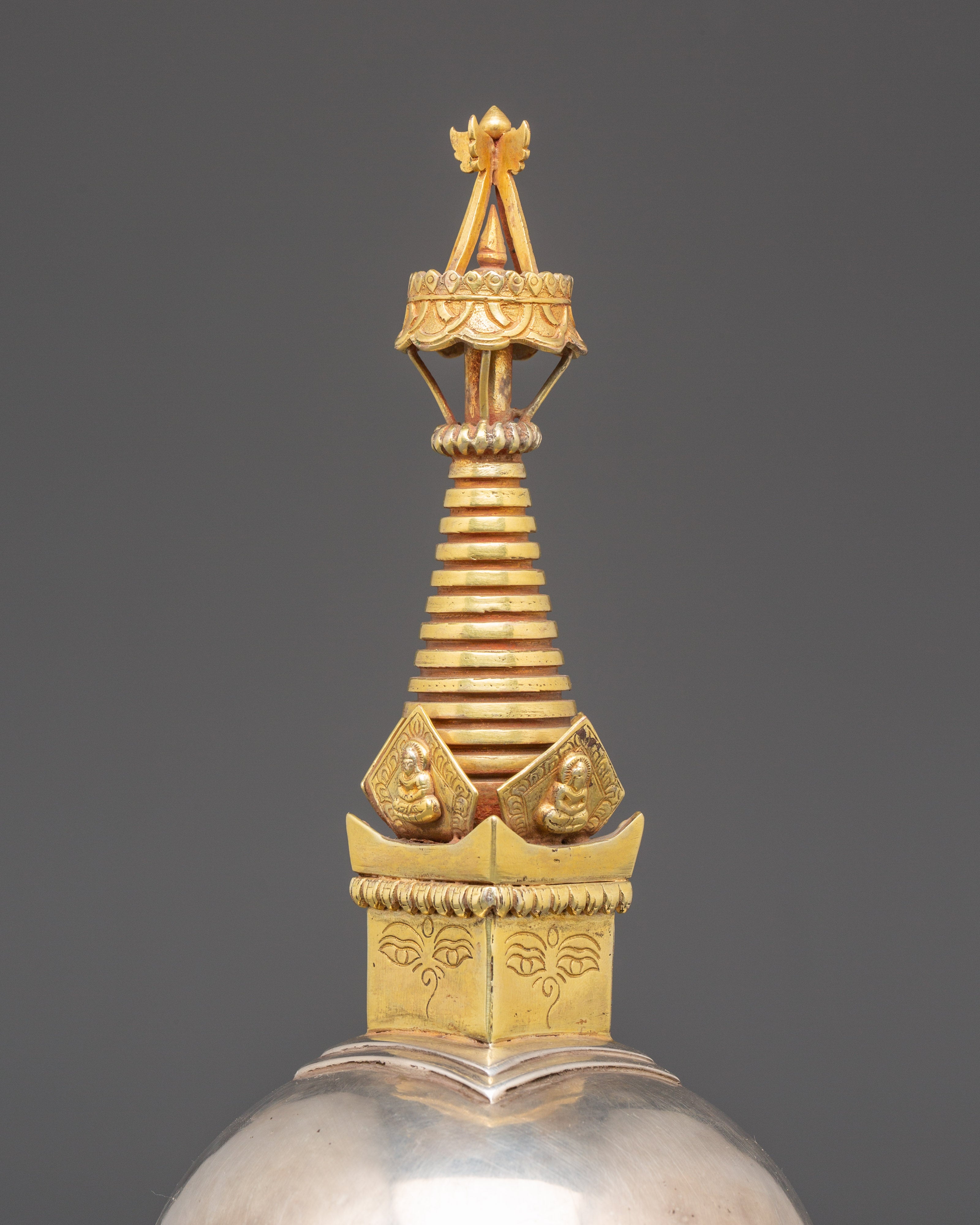 24k Gold Plated Tibetan Stupa | Symbol of Enlightenment