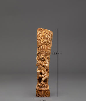 Bernagchen Mahakala Bone Statue | Ethically Sourced Buffalo Bone