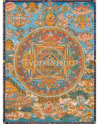 Amoghasiddhi Buddha Mandala Thangka