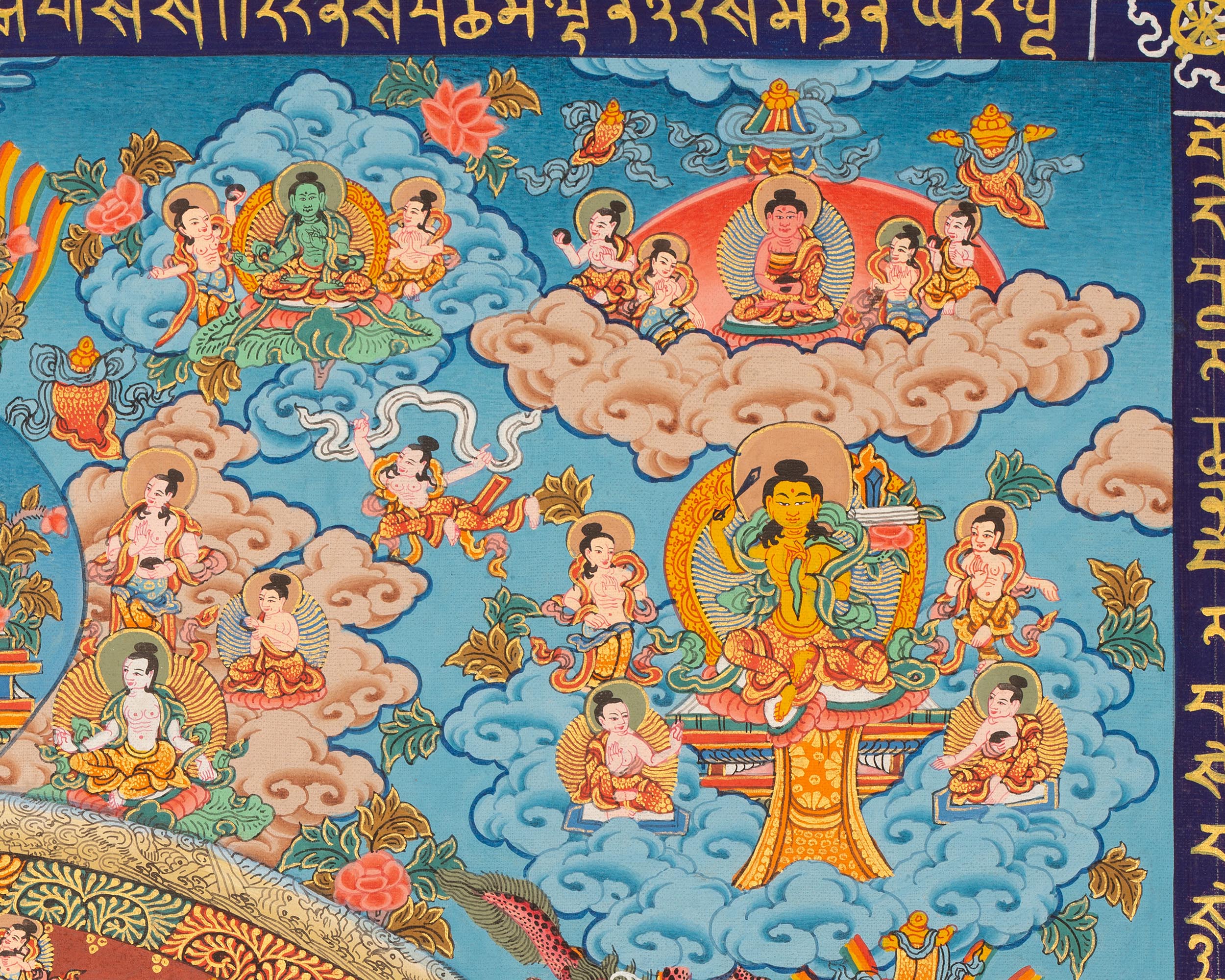 Amoghasiddhi Buddha Mandala Thangka | Meditation Mandala Painting