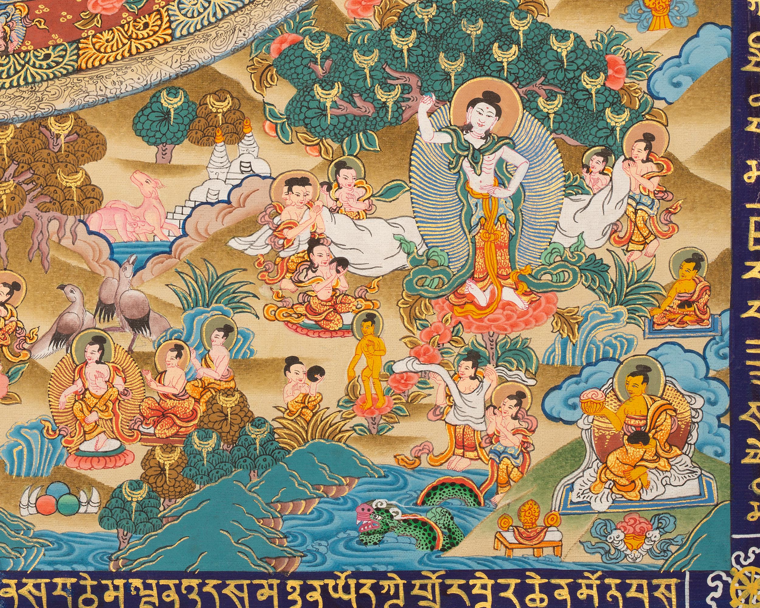 Amoghasiddhi Buddha Mandala Thangka | Meditation Mandala Painting