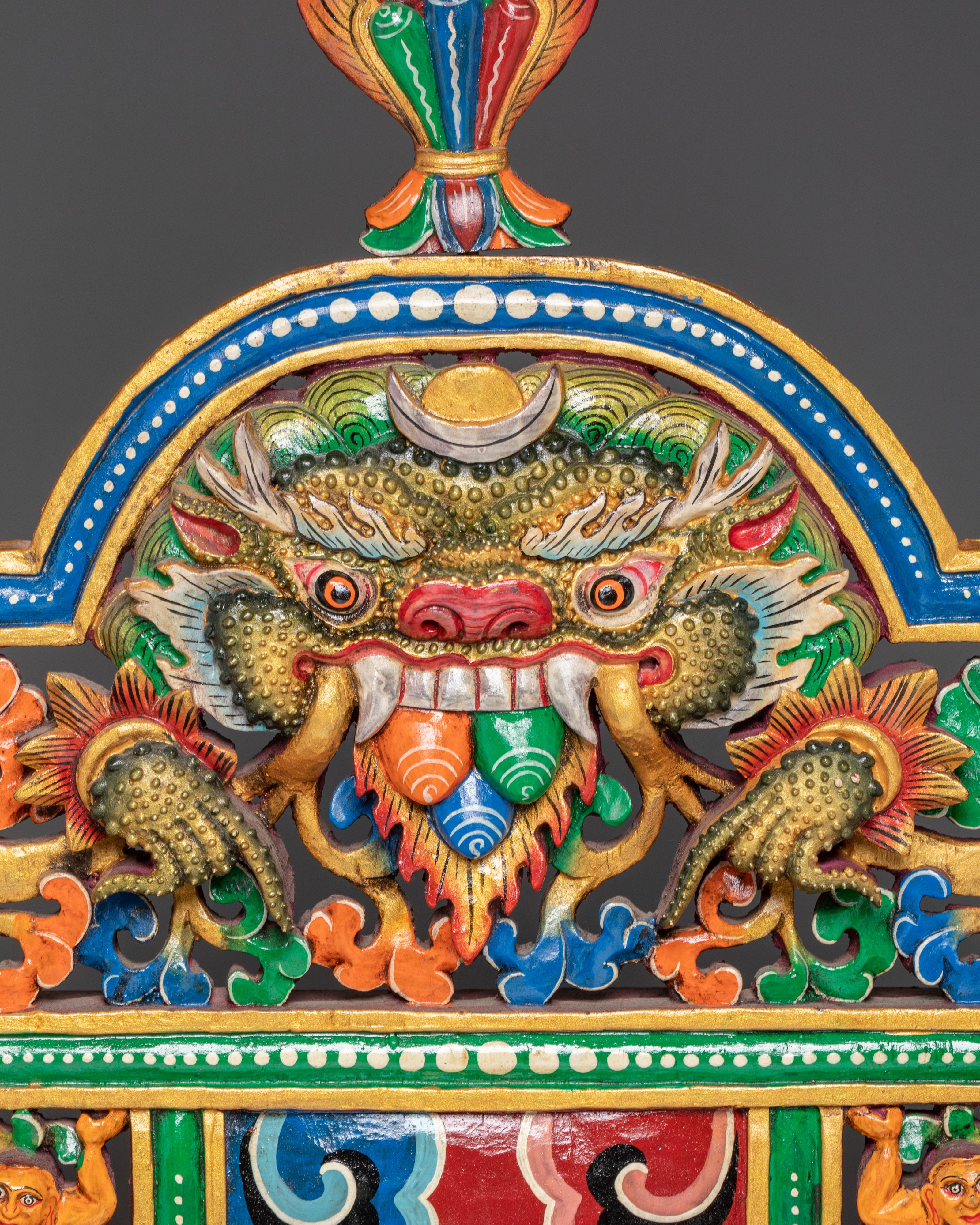 Traditional Buddhist Throne for Statue | Sacred Ritual Throne for Shrine