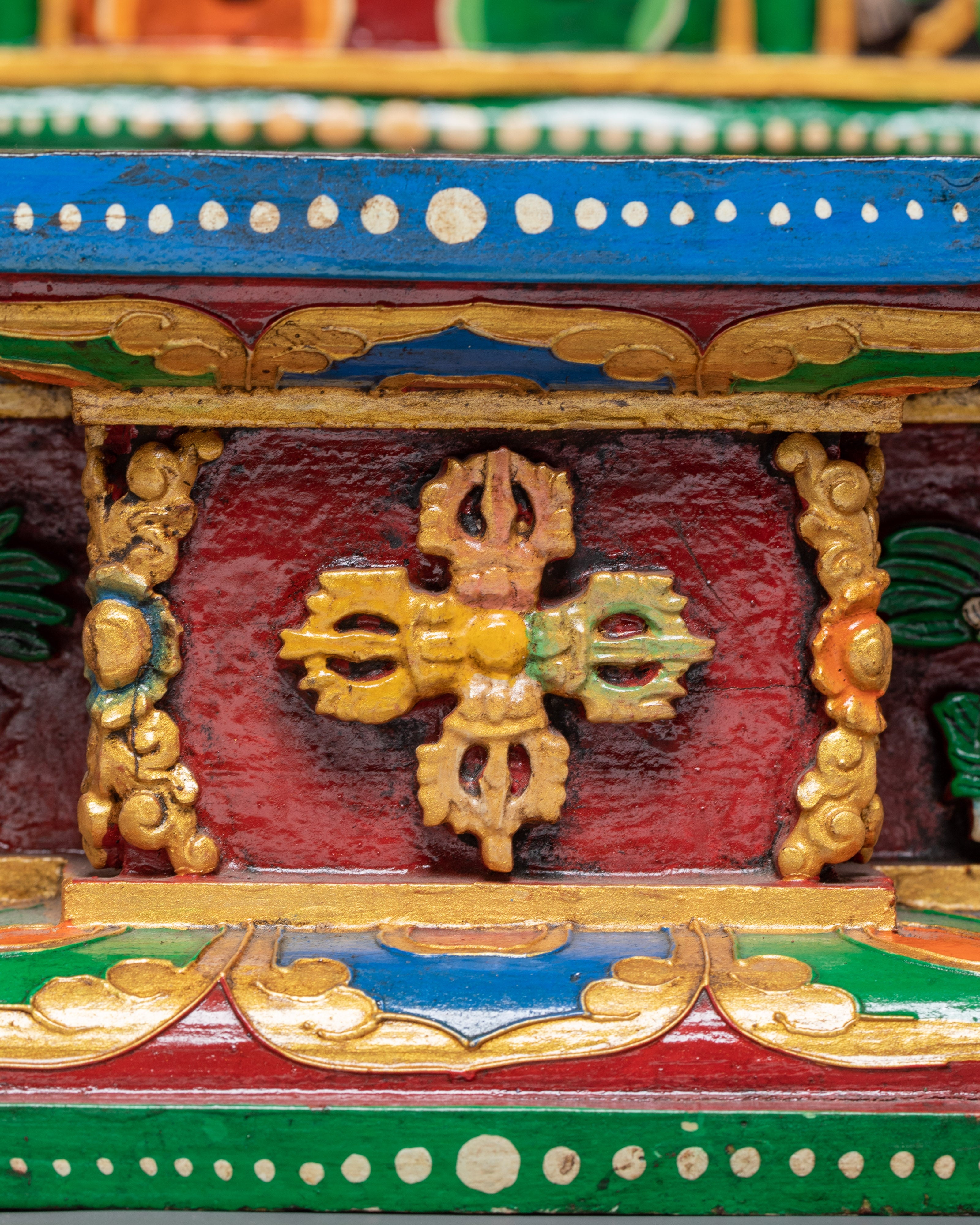 Traditional Buddhist Throne for Statue | Sacred Ritual Throne for Shrine