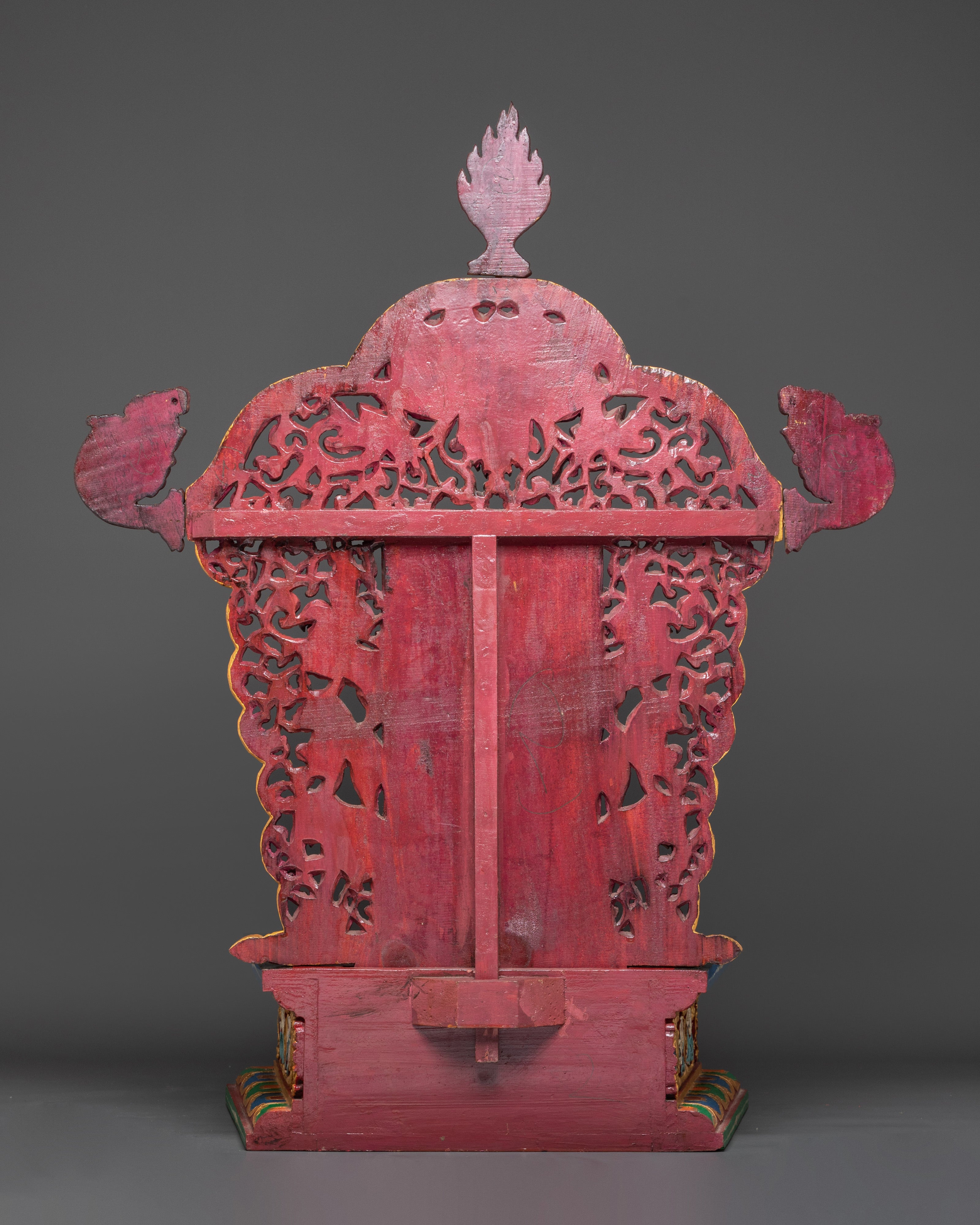 Traditional Buddhist Throne for Statue | Sacred Ritual Throne for Shrine
