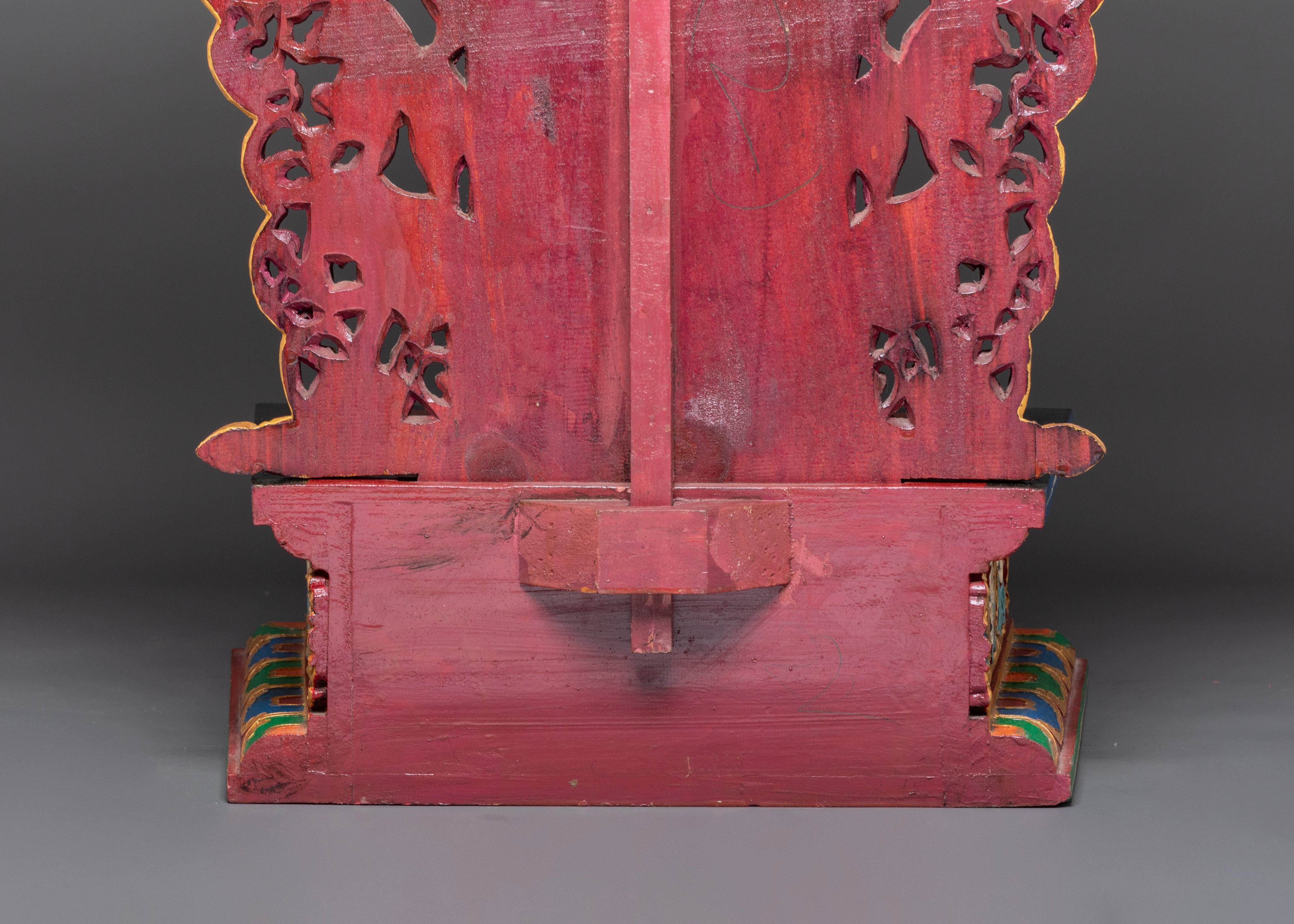 Traditional Buddhist Throne for Statue | Sacred Ritual Throne for Shrine