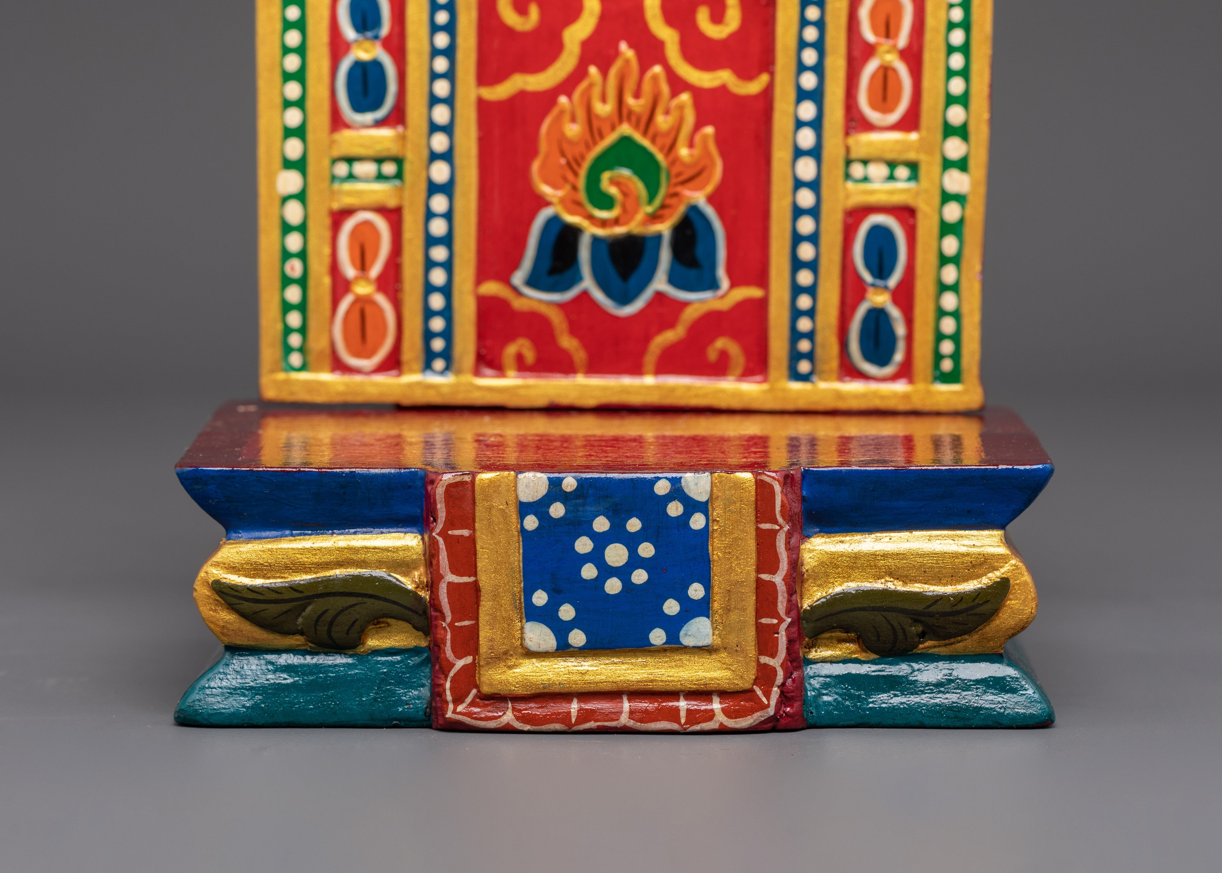 Sacred Buddhist Handcrafted Throne | Throne for Enhancing Statues Presence
