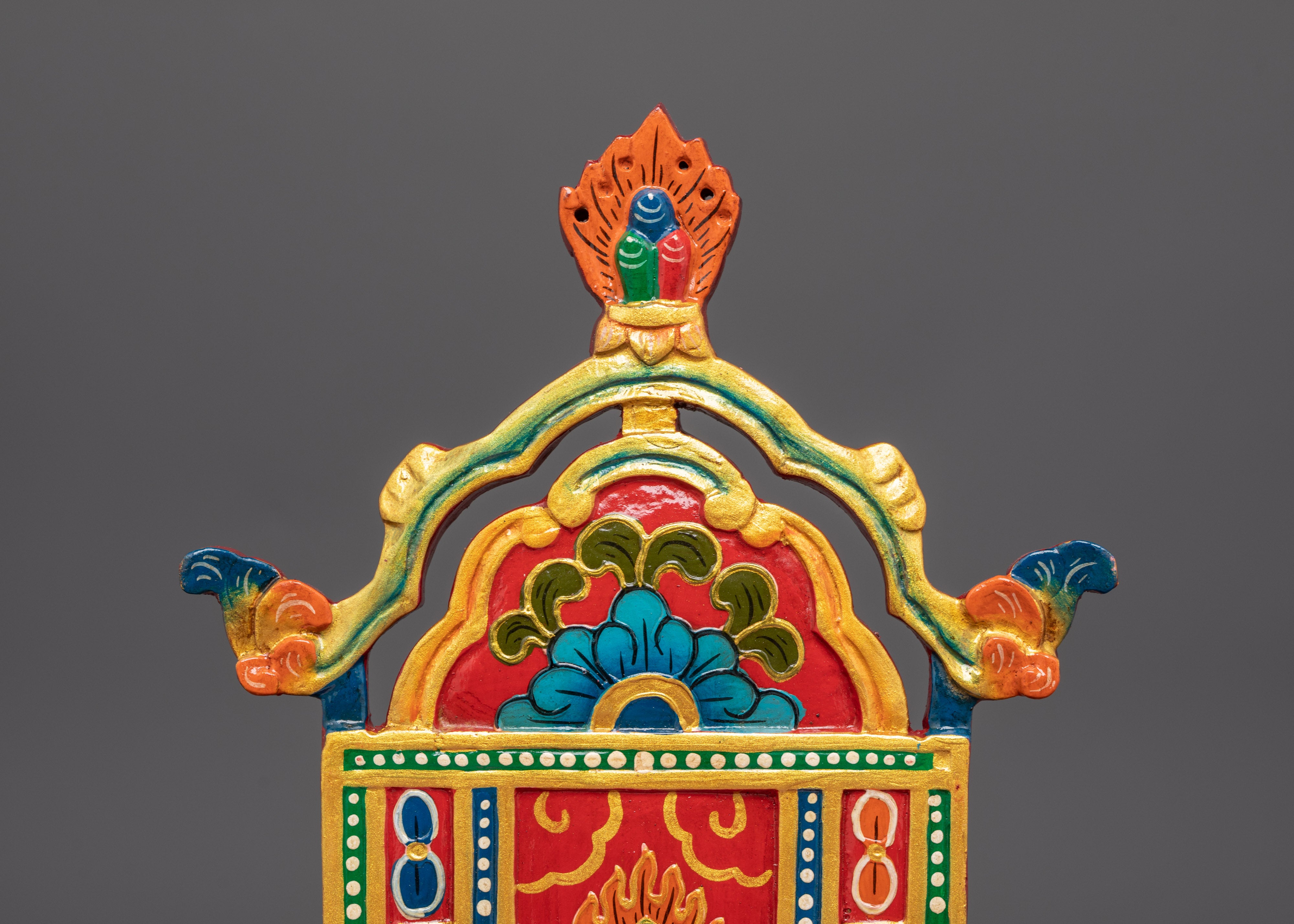 Sacred Buddhist Handcrafted Throne | Throne for Enhancing Statues Presence