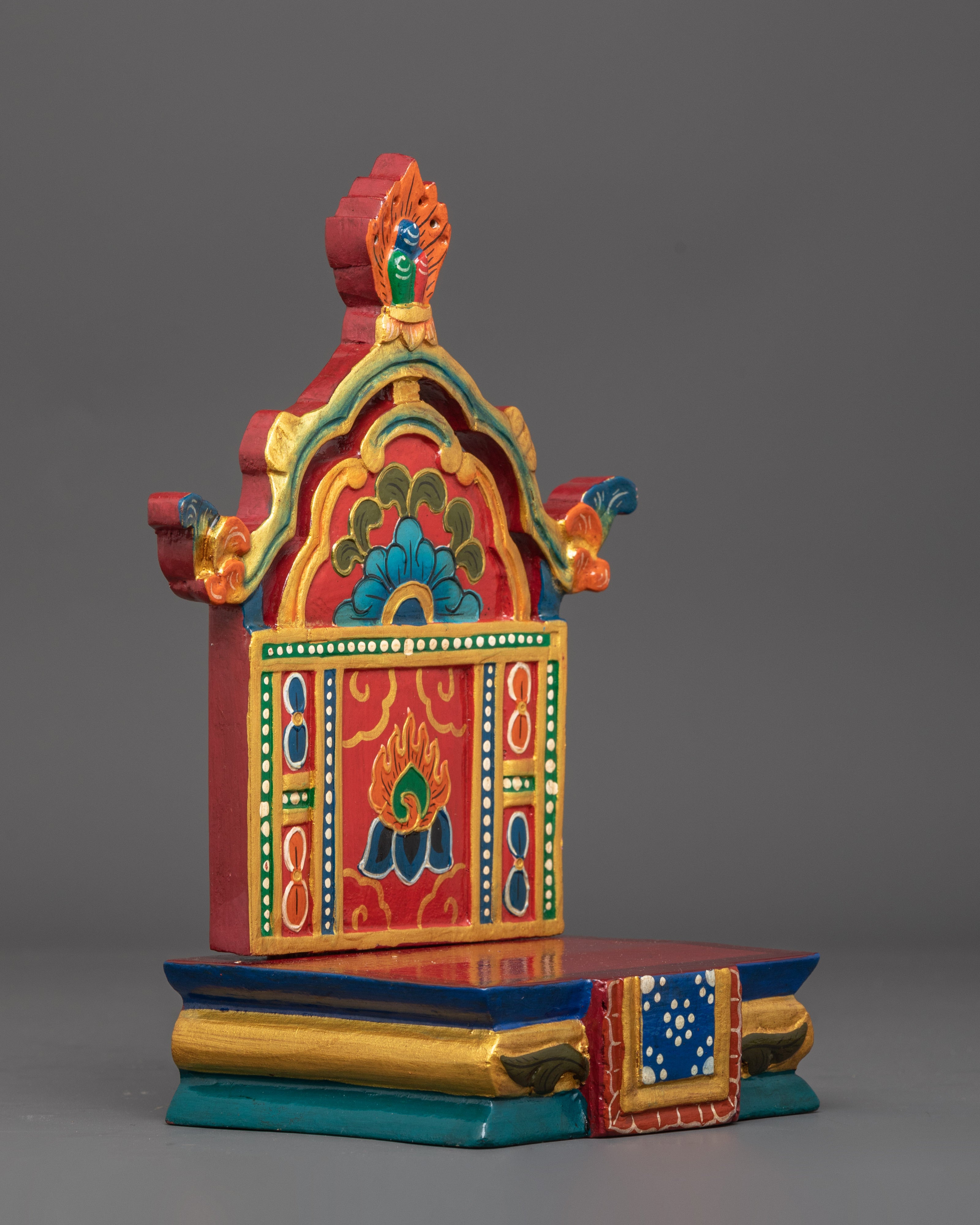 Sacred Buddhist Handcrafted Throne | Throne for Enhancing Statues Presence