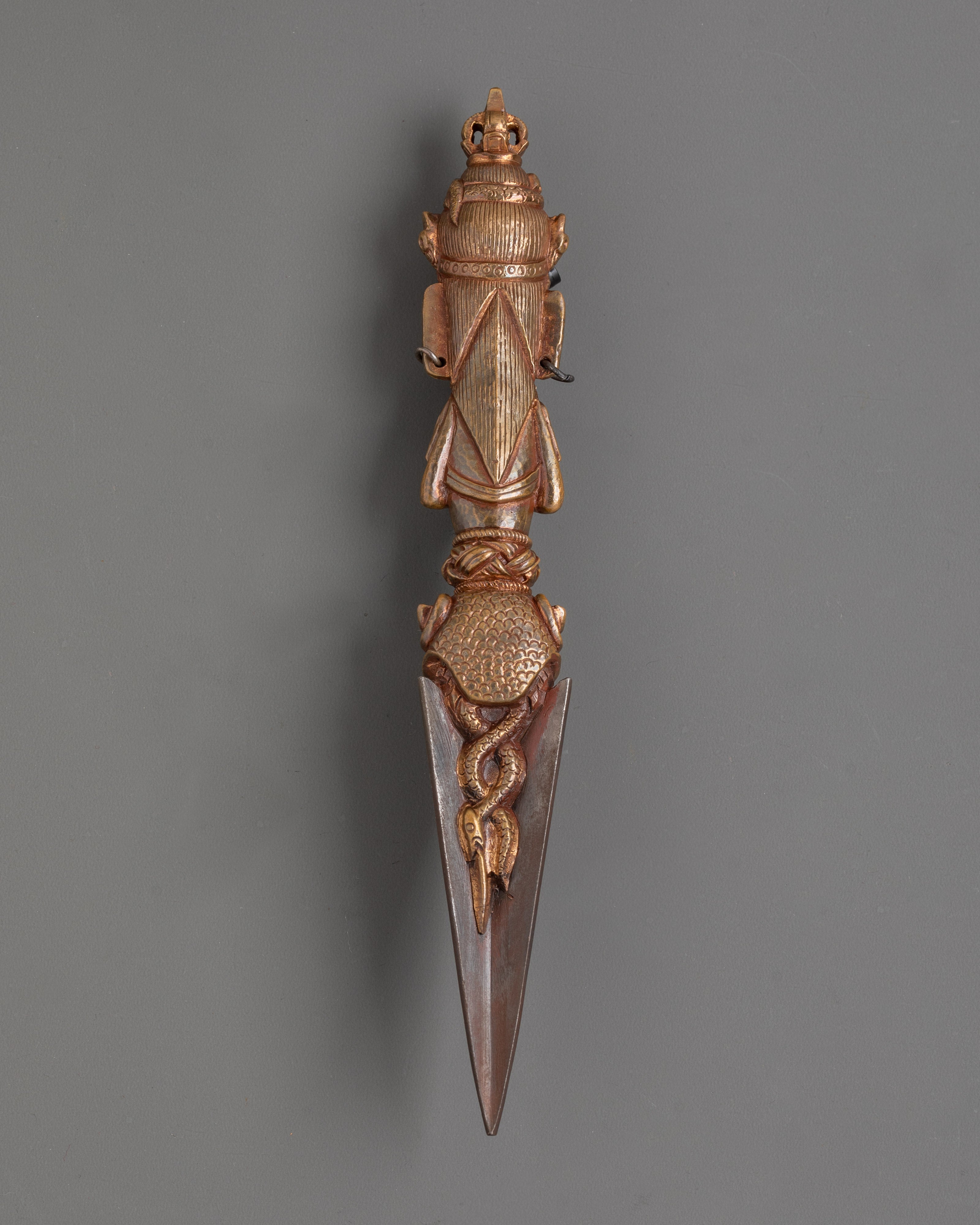 Handcrafted Copper Phurba Dagger | Ritual Tool for Spiritual Practices