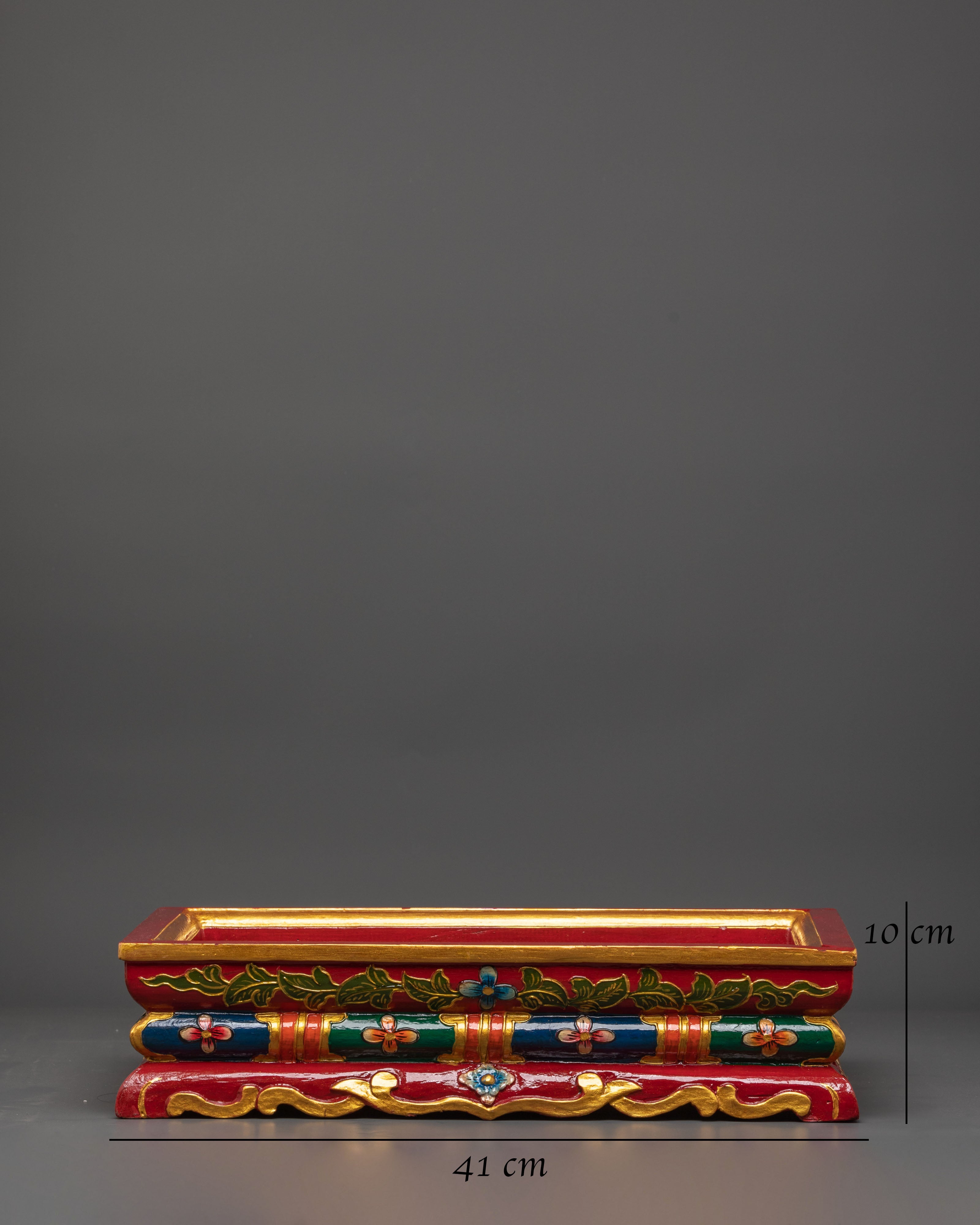 Wooden Tibetan Tray | Spiritual Tray for Rituals & Offering