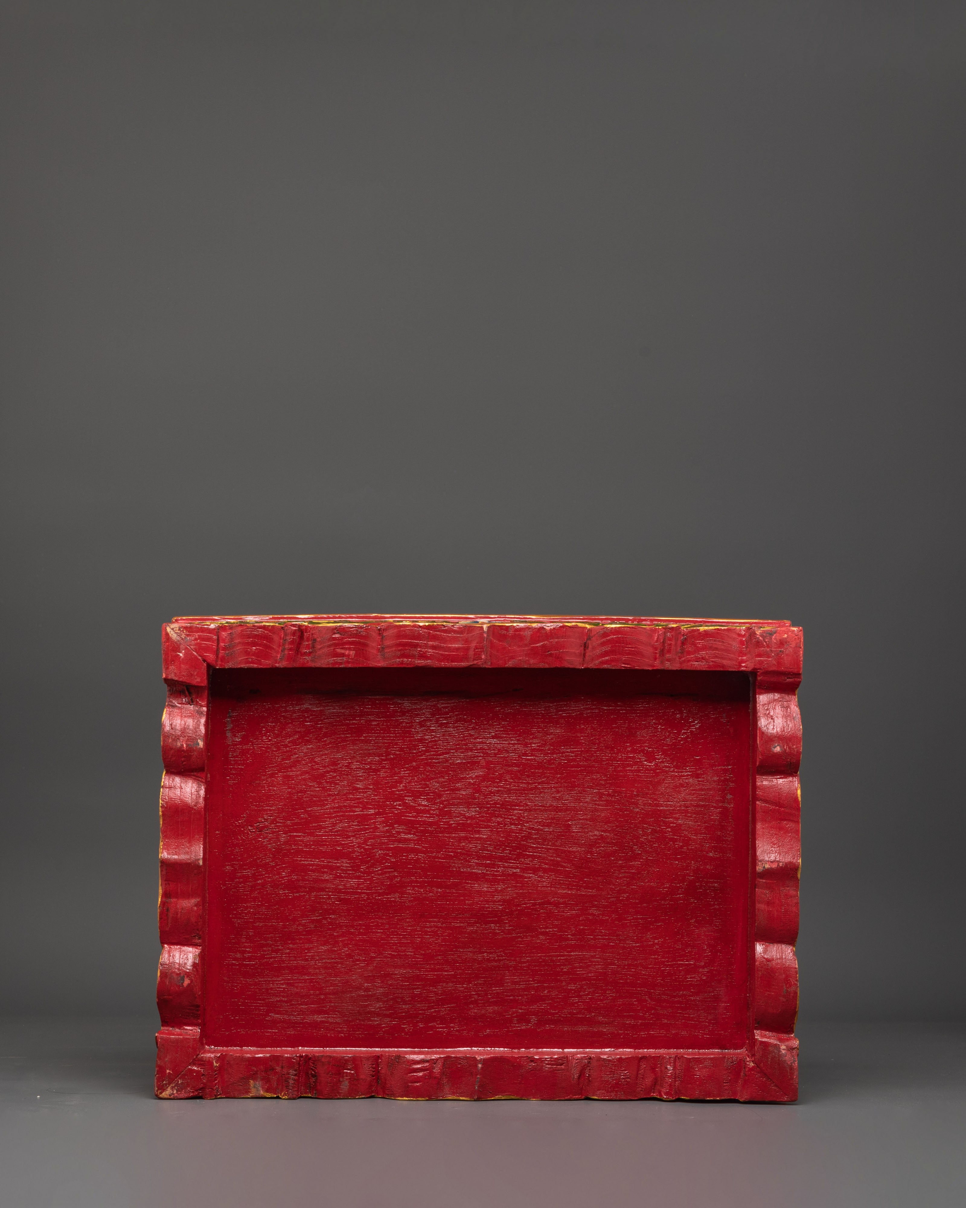 Wooden Tibetan Tray | Spiritual Tray for Rituals & Offering
