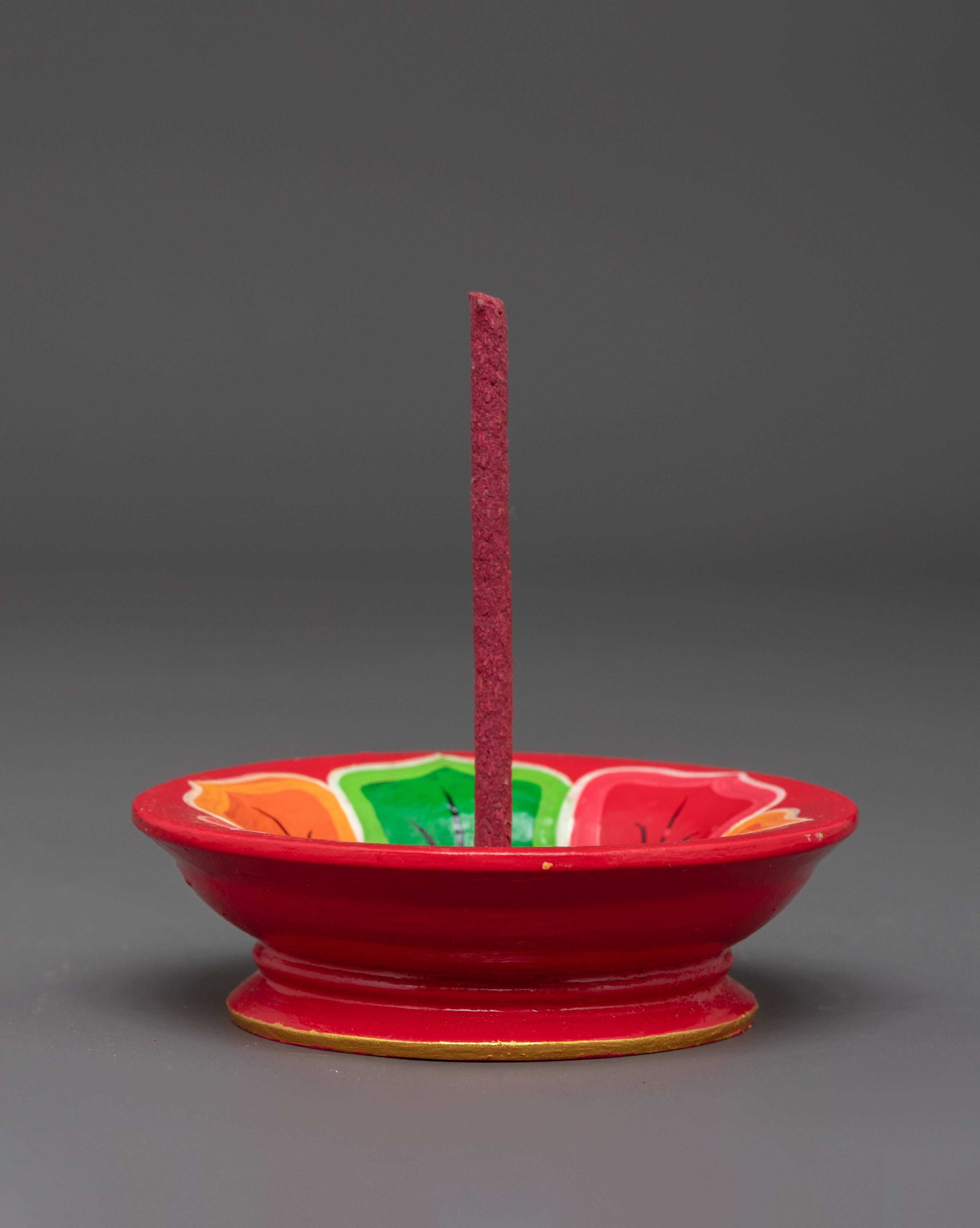 Tibetan Spiritual Incense Burner | Wooden Incense Holder for Rituals