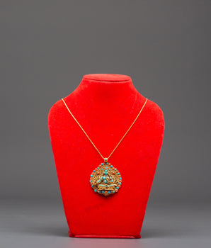 Green Tara Statue Locket