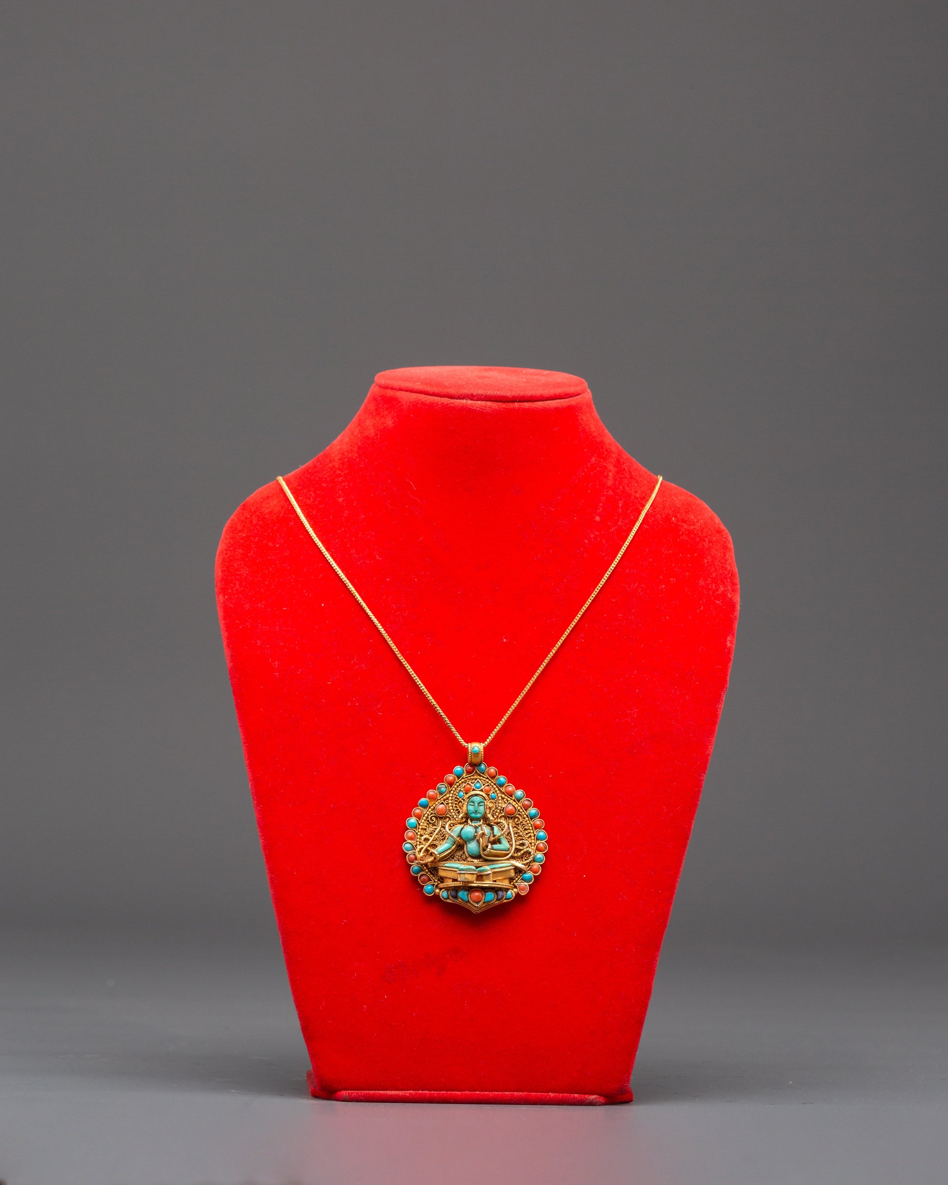 Green Tara Statue Locket