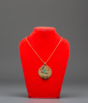 Handmade Manjushri Statue Locket