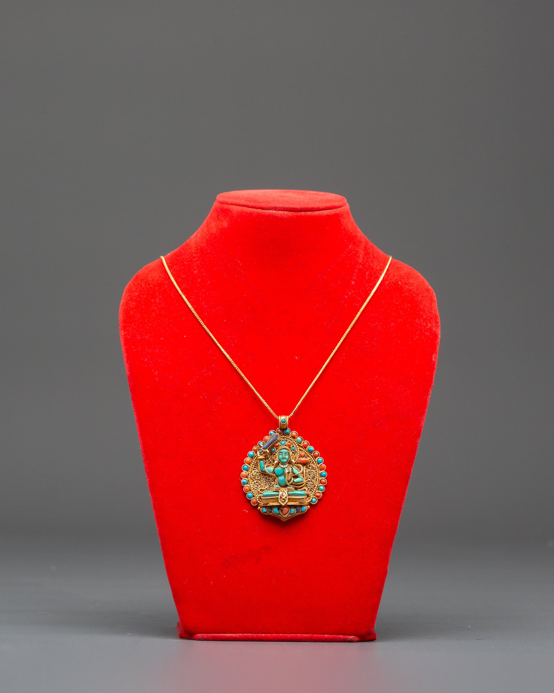 Handmade Manjushri Statue Locket