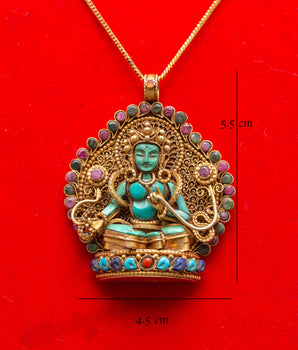 Green Tara Locket | Buddhist Compassionate Goddess