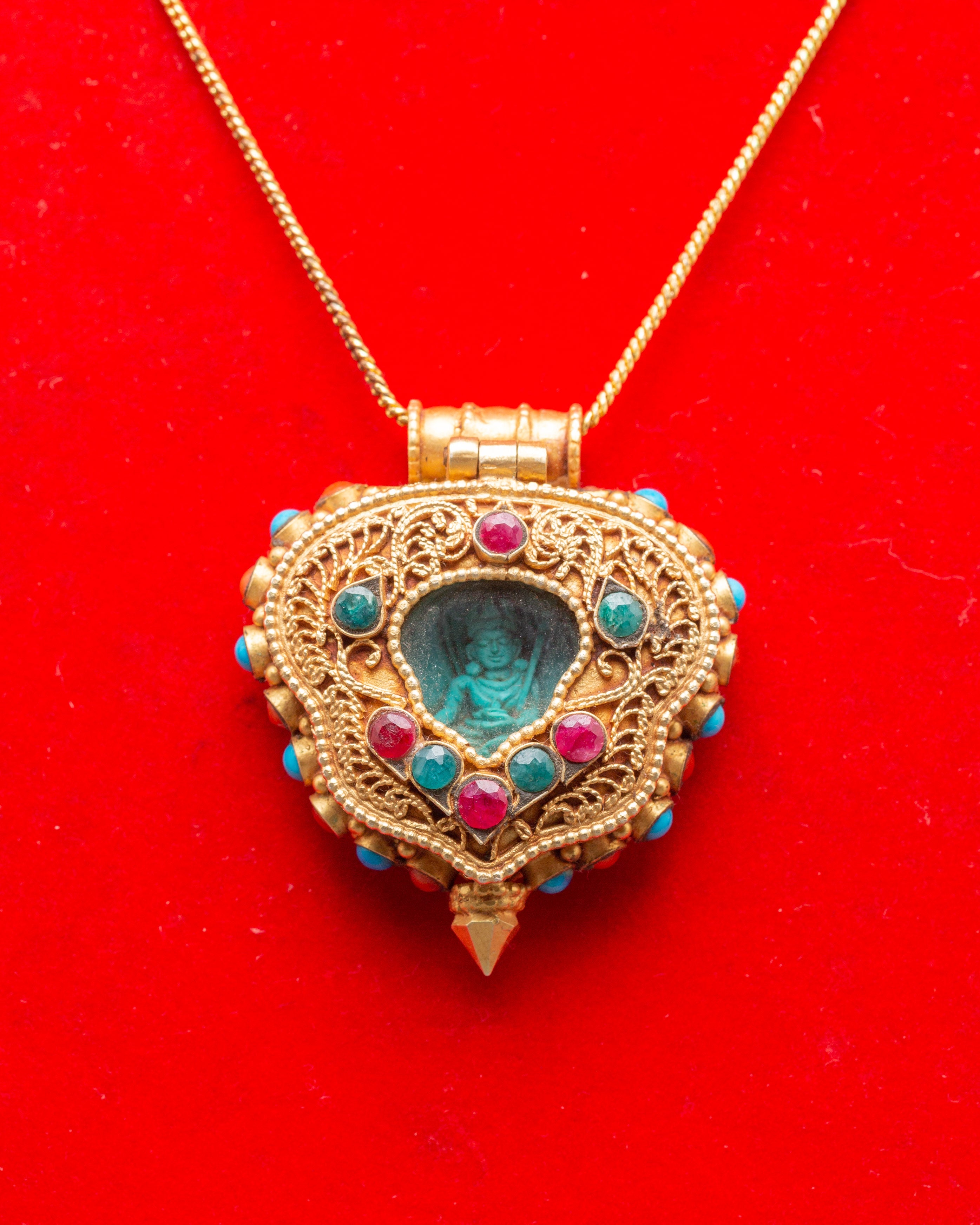 Handmade Padmasambhava Ghau Box Locket | Symbol of Purity and Spiritual