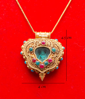 Handmade Padmasambhava Ghau Box Locket | Symbol of Purity and Spiritual