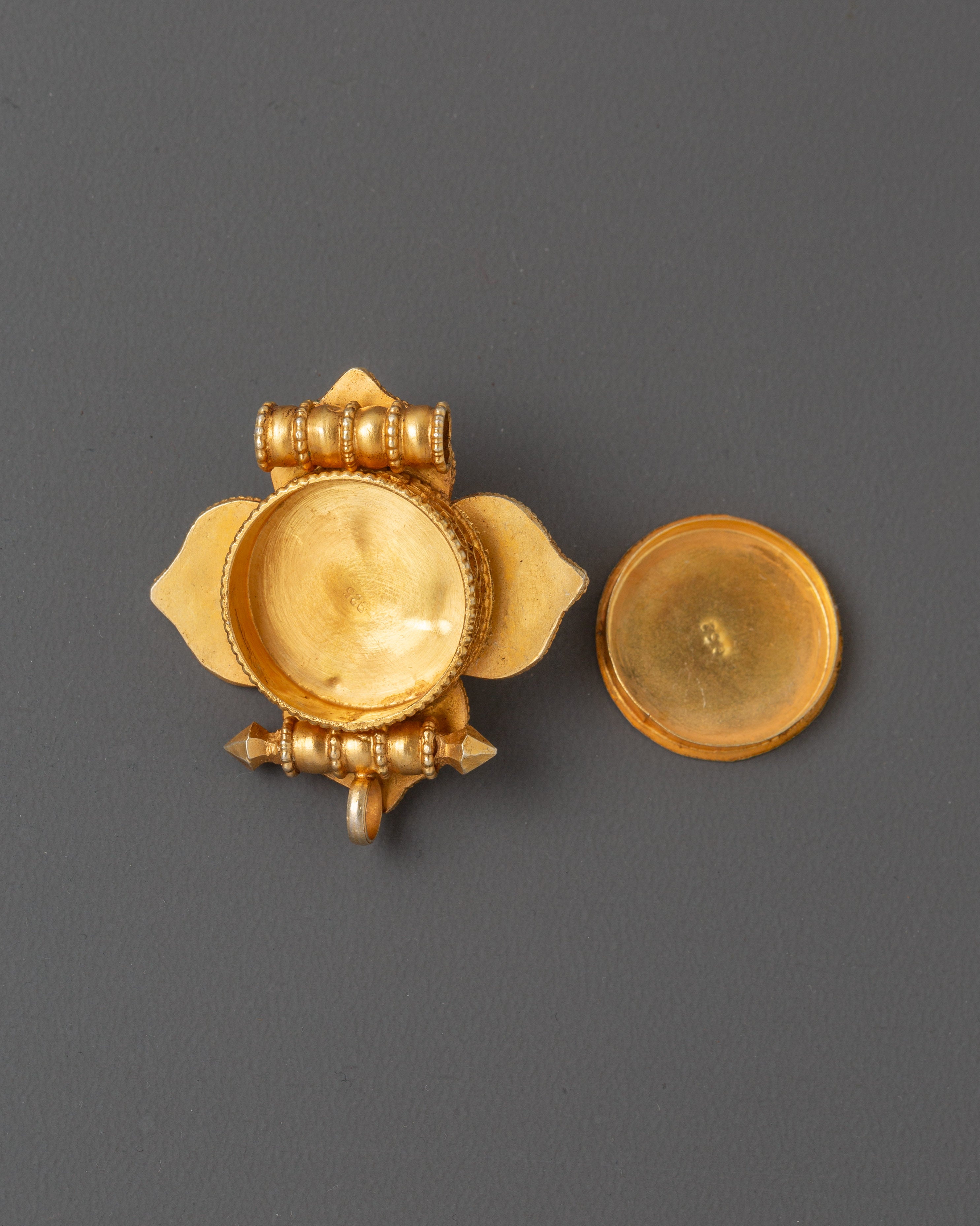 Handcrafted Lotus Ghau Box Locket | Wearable Symbol of Enlightened Living