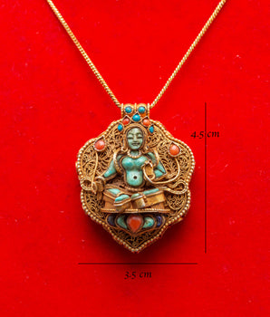 Tibetan Green Tara Ghau Box Locket | A Symbol of Protection and Blessings