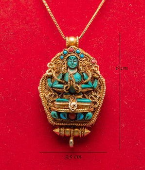 Sacred Chenrezig Ghau Box Locket | A Symbol of Compassion & Blessings