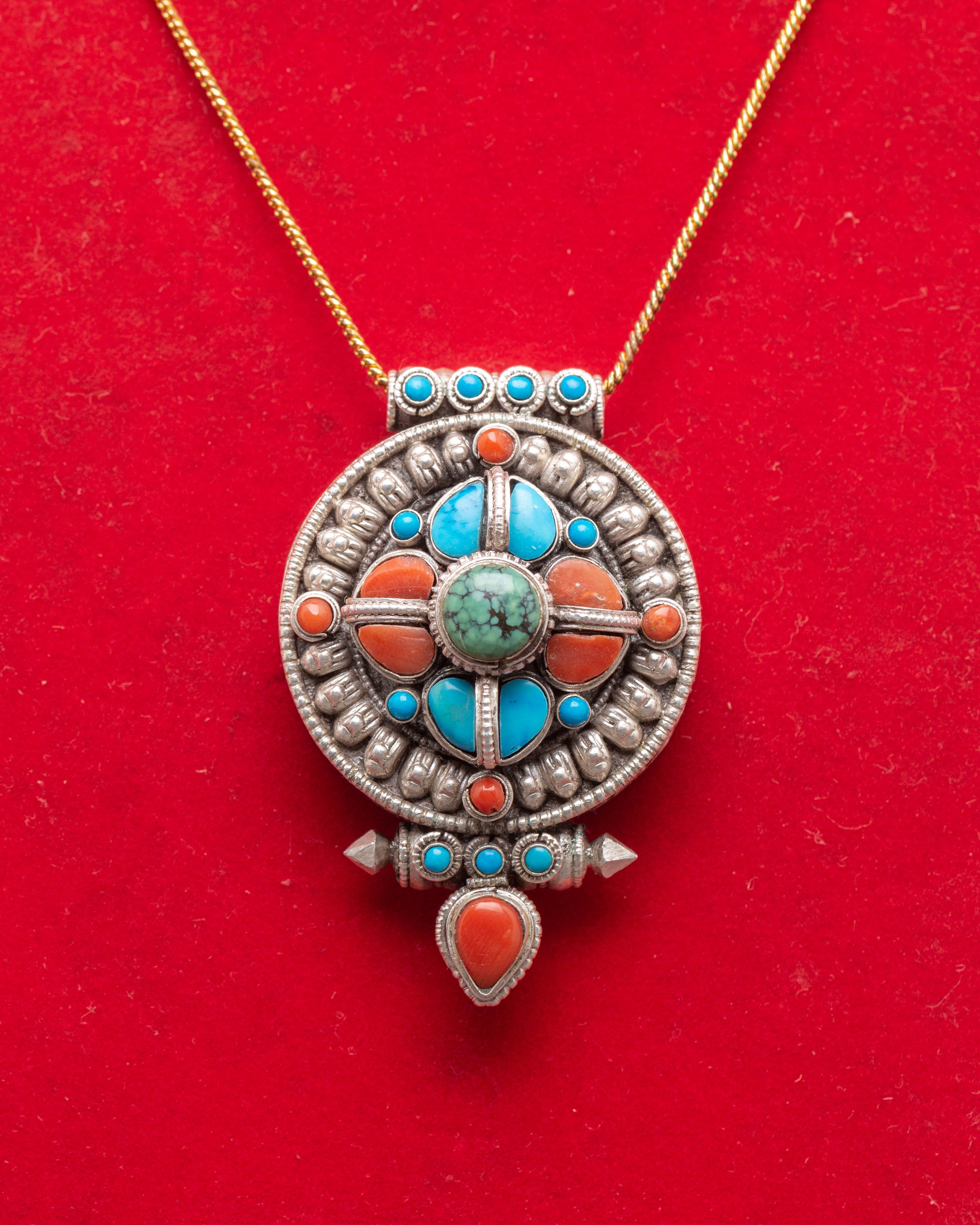 Tibetan Protection Pendant | Himalayan Amulet with Spiritual Symbolism